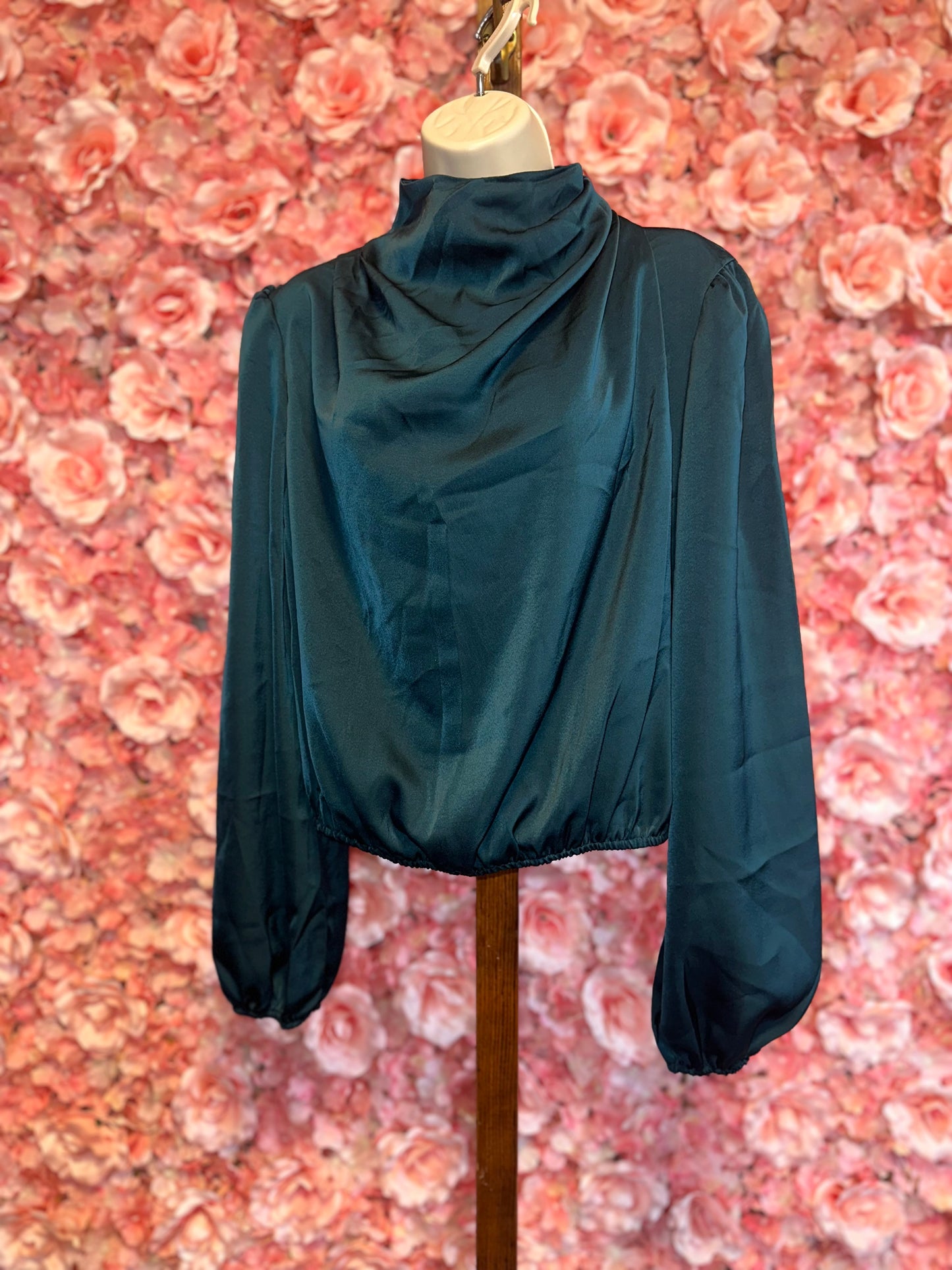 Brand New (XL) Teal Cowl Neck Blouse