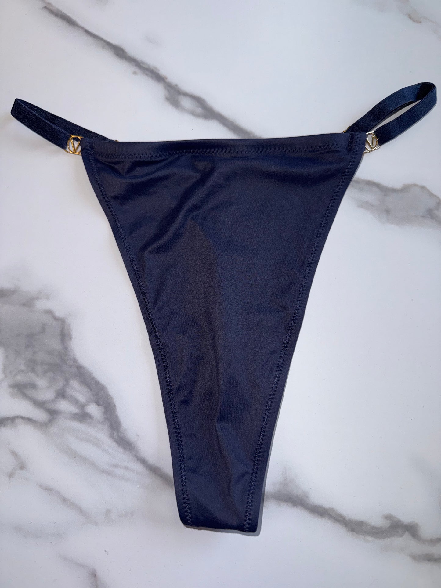 NWT Victoria's Secret (XL) Brand New High Cut Thong with Gold Accent Hardware