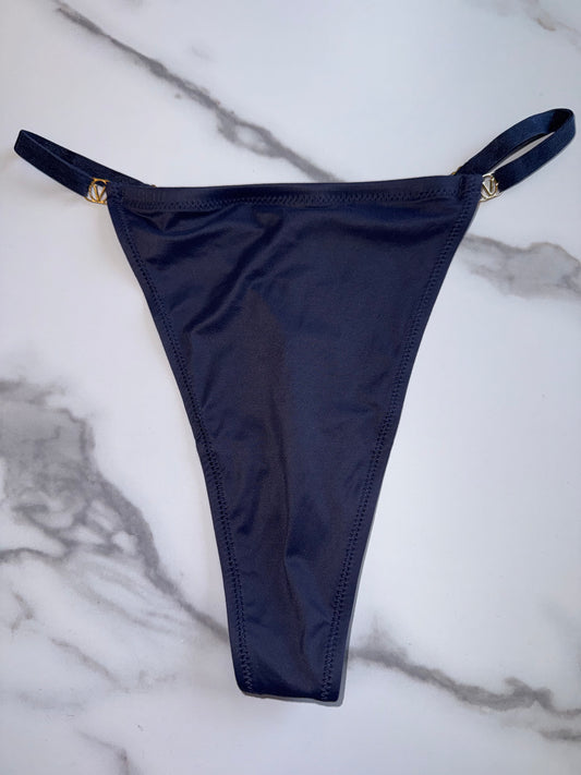 NWT Victoria's Secret (XL) Brand New High Cut Thong with Gold Accent Hardware