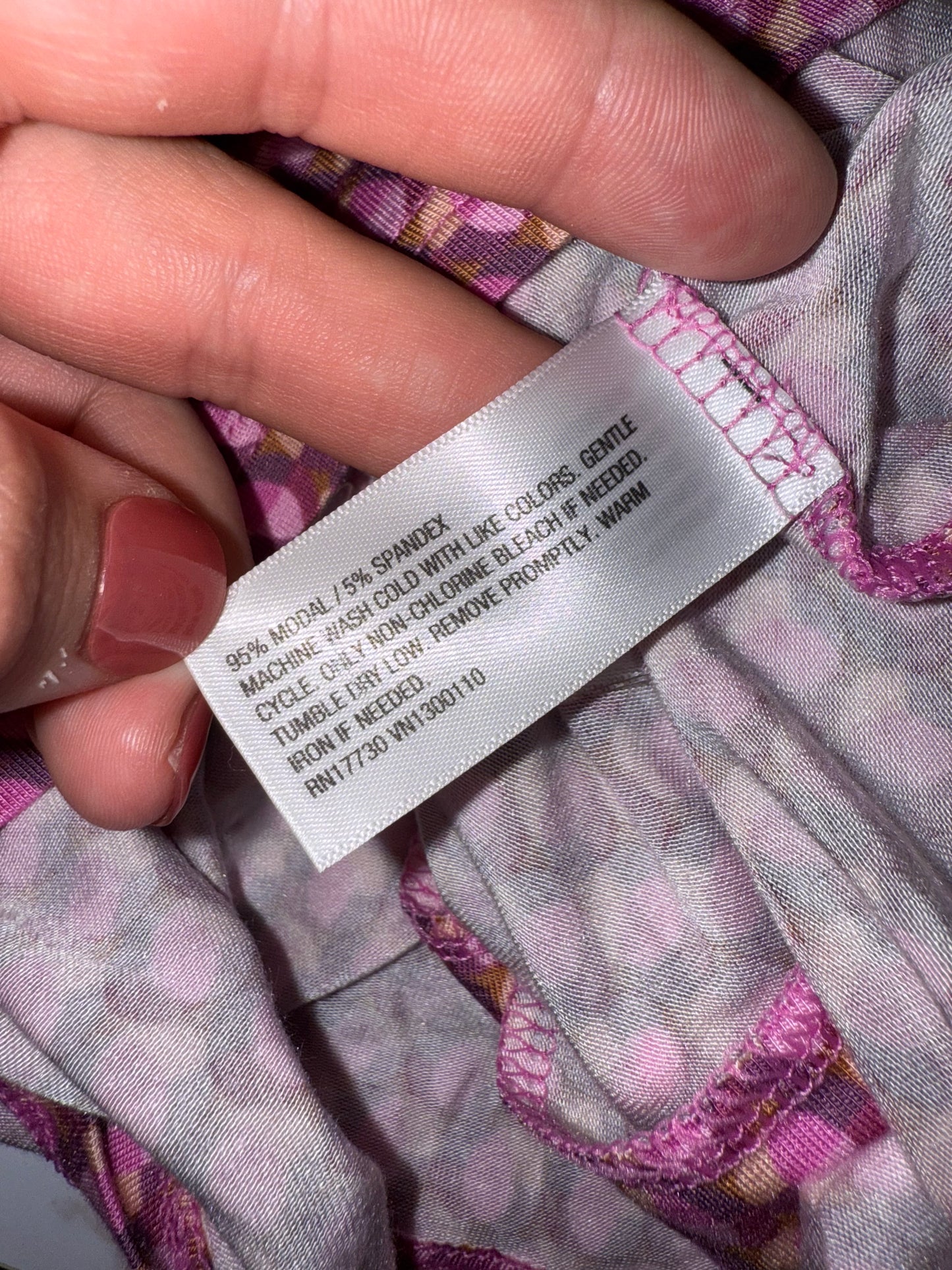 NWT Auden (XXL) Brand New Pink/Purple Pattern Sleepwear Cloud Knit Tank Top