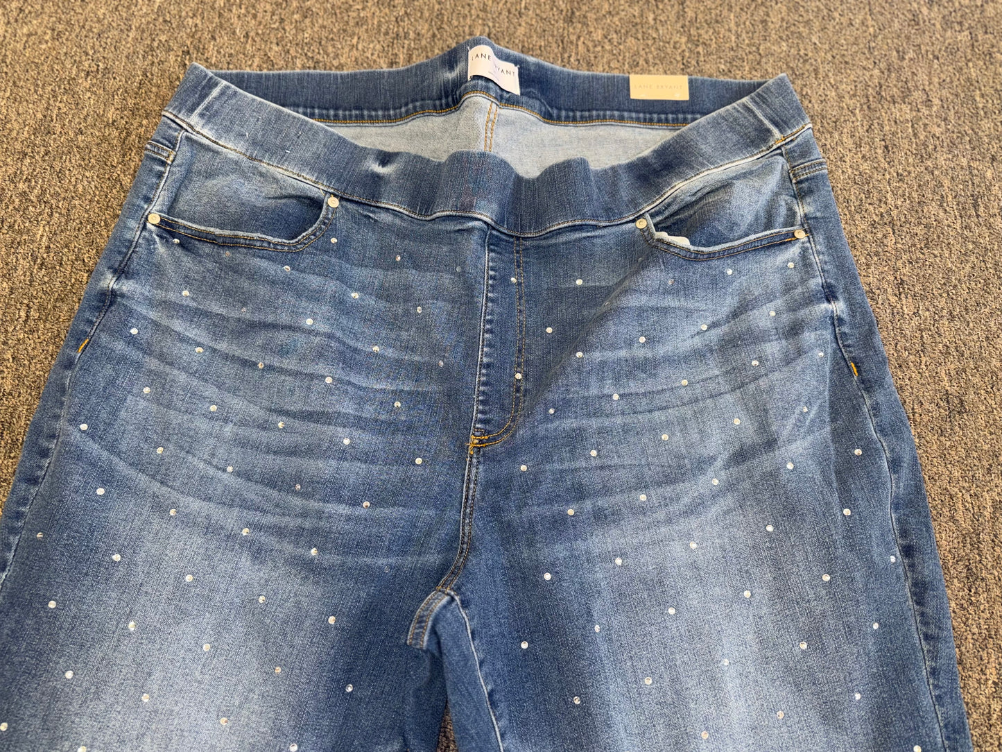NWT Lane Bryant (26 Long) Brand New High Rise Pull On Jegging Jeweled Jeans