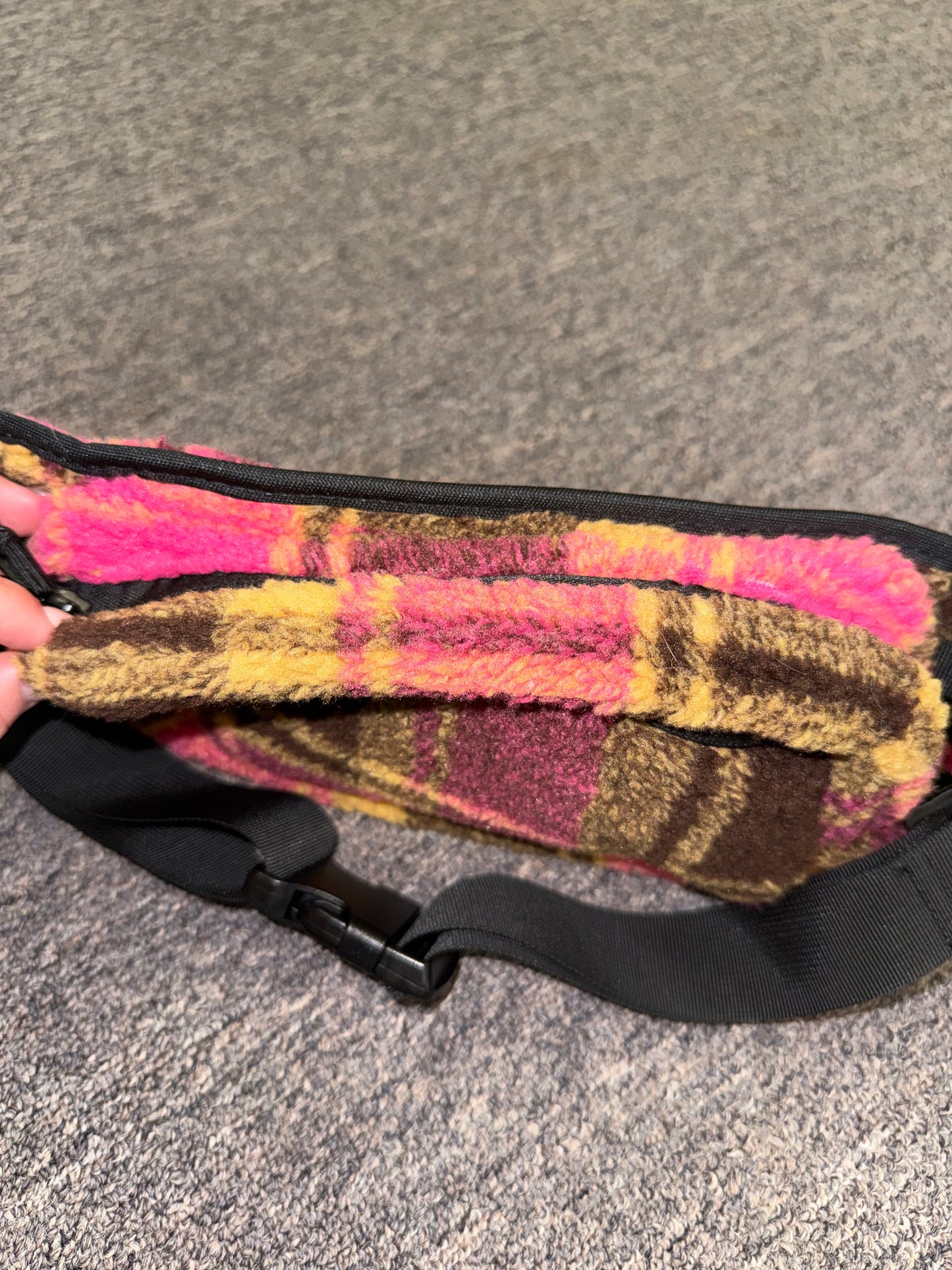 NWT No Boundaries Brand New Plaid Sherpa Fanny Pack