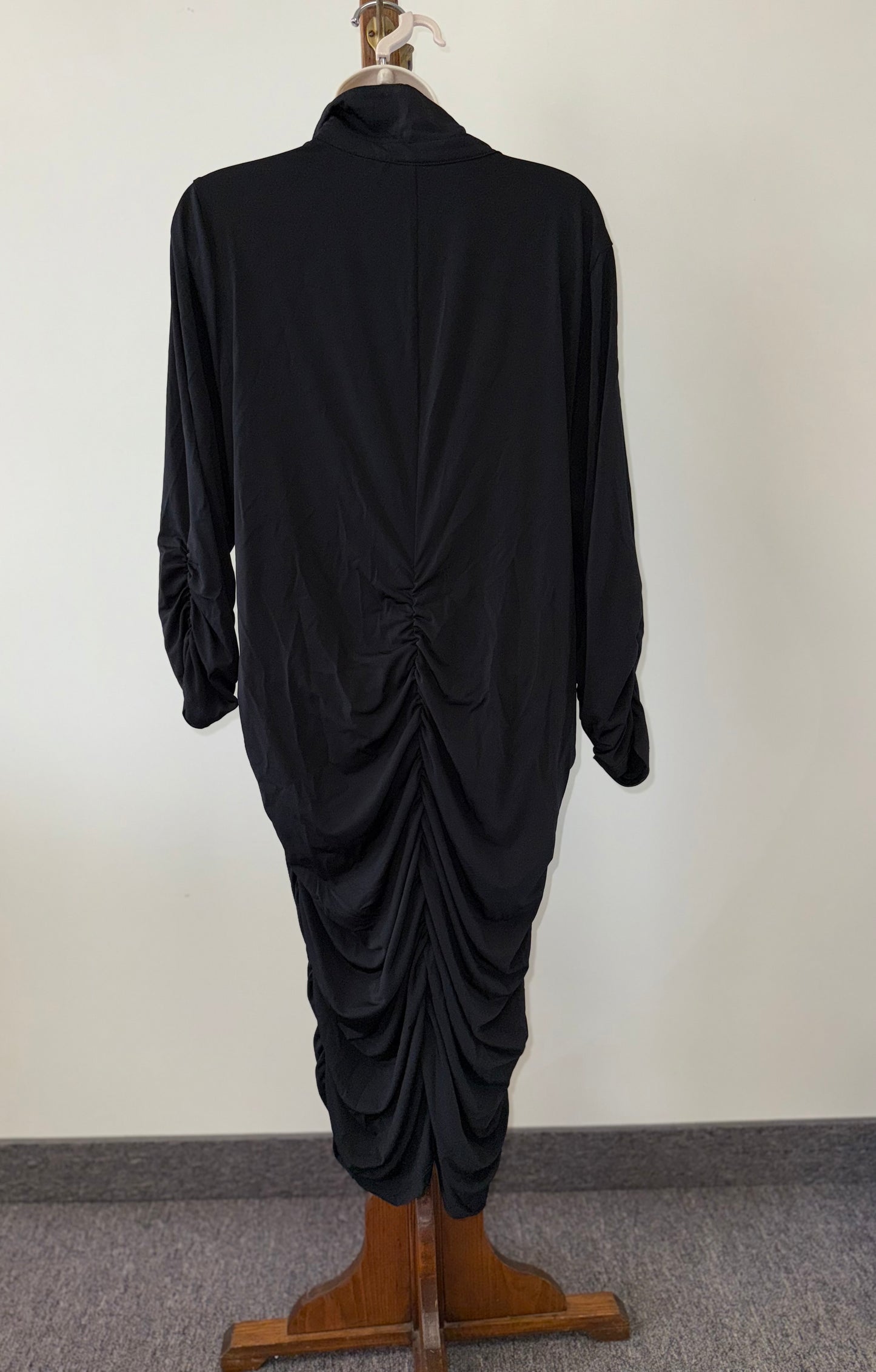 Torrid (3) Black Collared Button Up Scrunched Dress