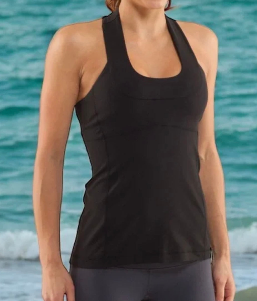 lululemon athletica Black Scoop Neck Tank Top with Built in Bra