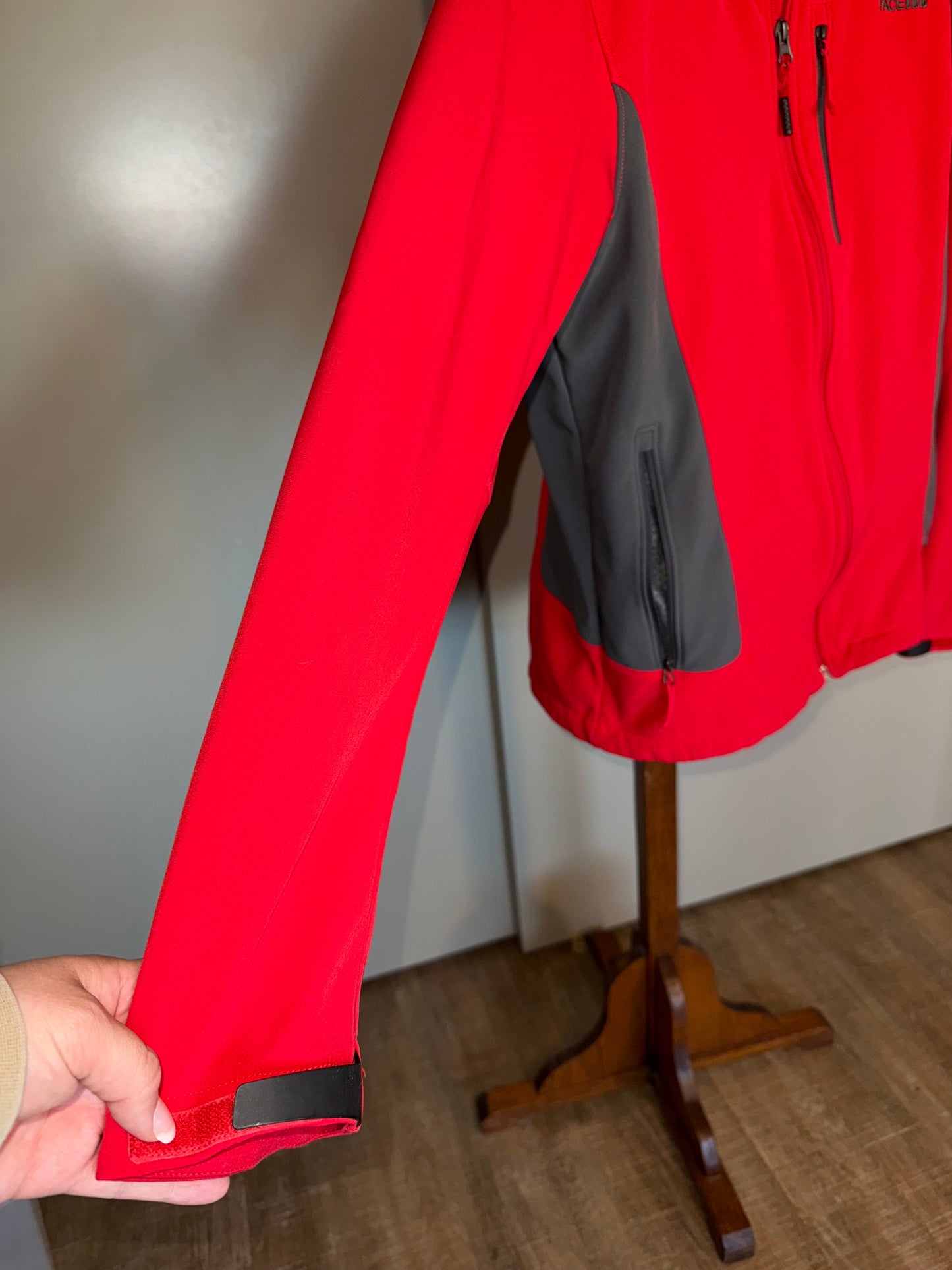 The North Face (Medium) Red//Grey Full Zip Outdoor Coat