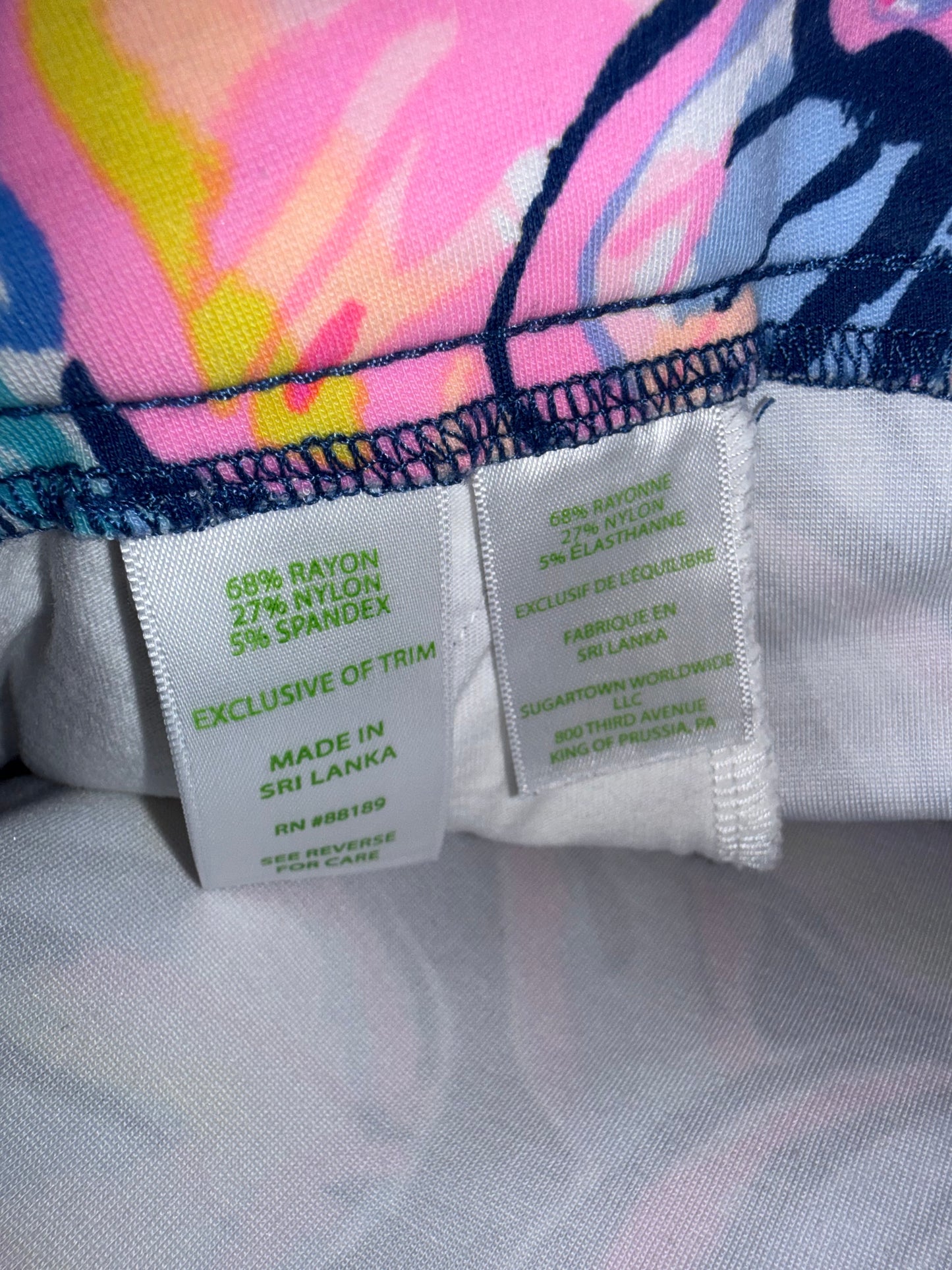 Lilly Pulitzer (0) Navy Blue with Colorful Pastel Floral Shorts