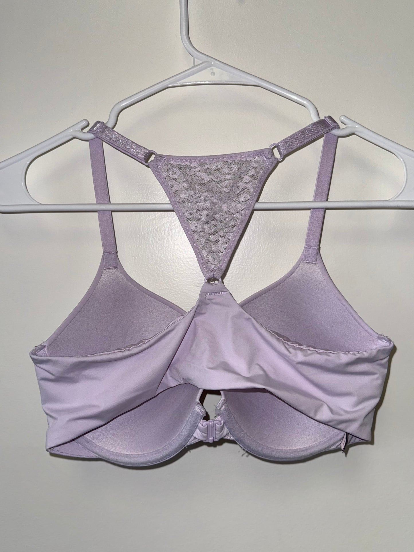 Victoria's Secret (34D) Purple T-Shirt Push Up Full Coverage Bra w Front Latch