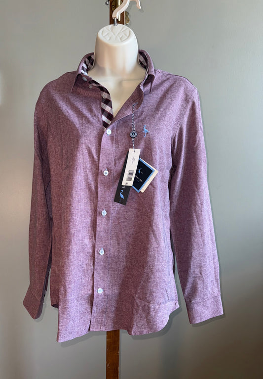 NWT Tailorbyrd (Large) Brand New Burgundy SPF 30 Button Up