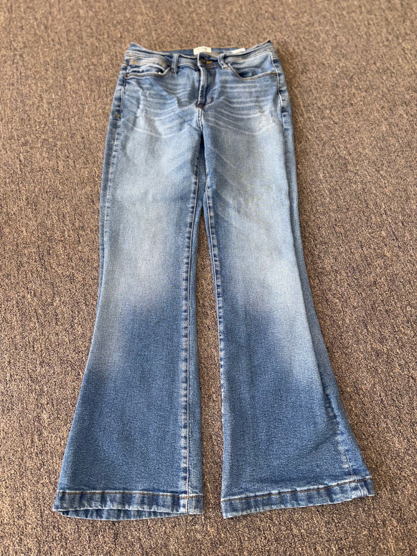 Kensie Jeans (8) The Savannah High Rise Flare Denim Vintage Luxe Jeans