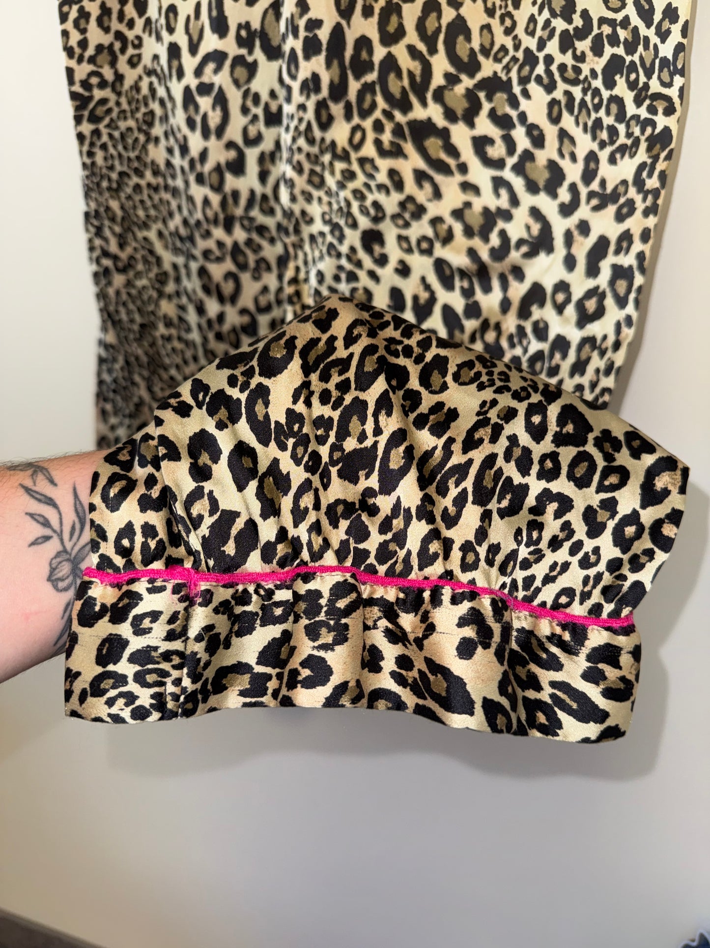 Victoria's Secret (Small) Vintage Neutral Cheetah Print Polyester Pj Pants