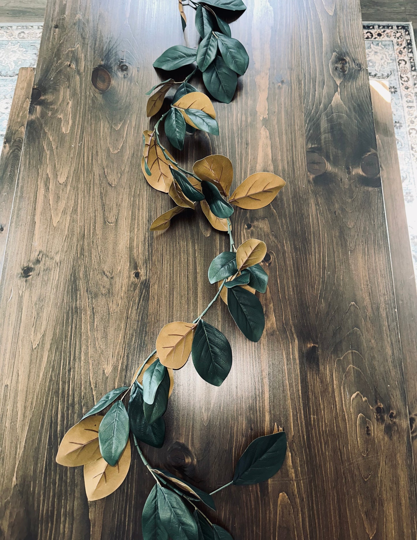 1 Strand of Magnolia Greenery Garland for Table//Shelves//Railing//ETC