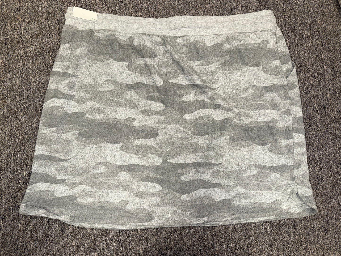 NWT Maurices (2X) Brand New Drawstring Neutral Camo Skirt