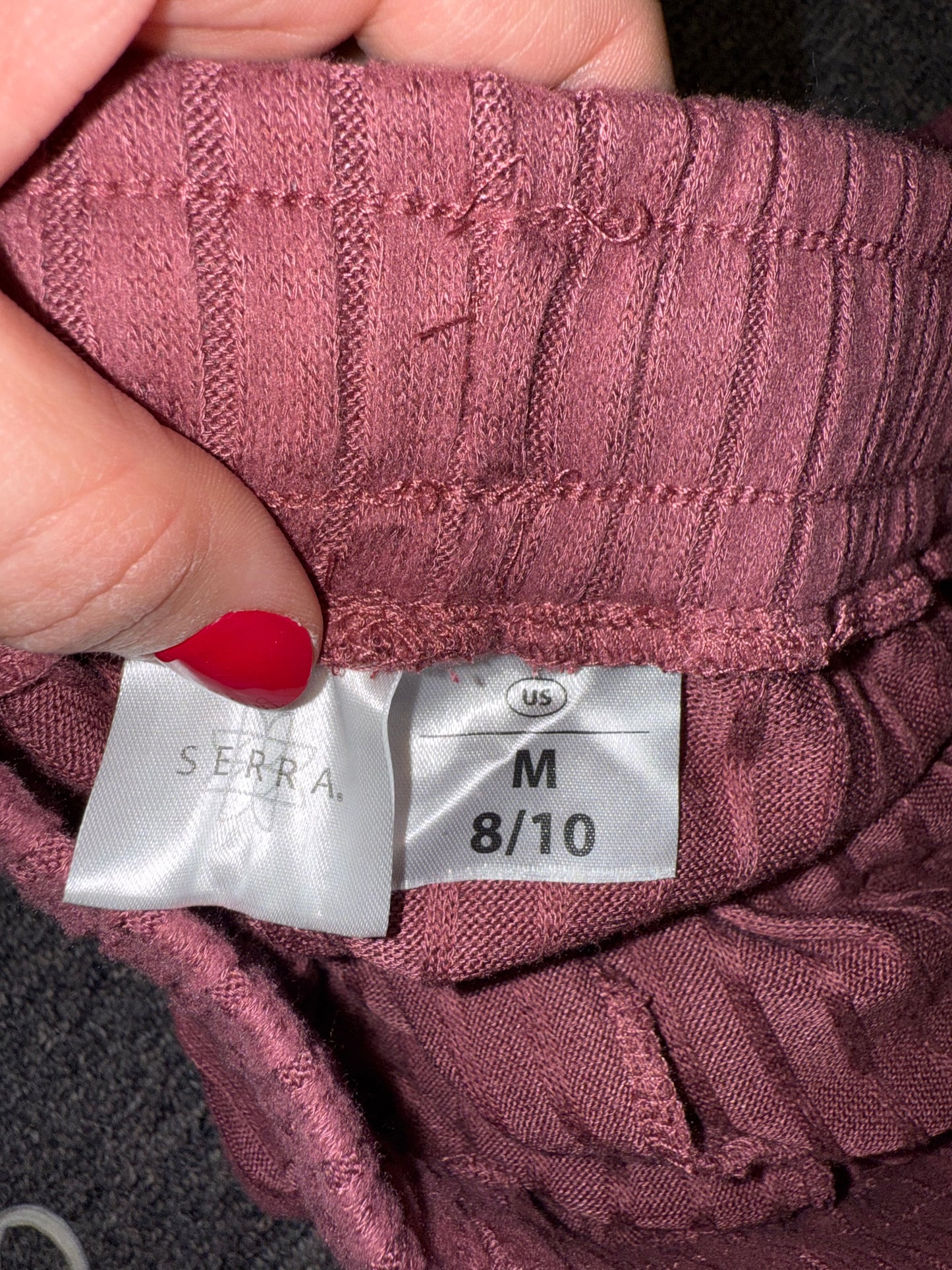 Serra (Medium) Coral Ribbed Loungewear Set