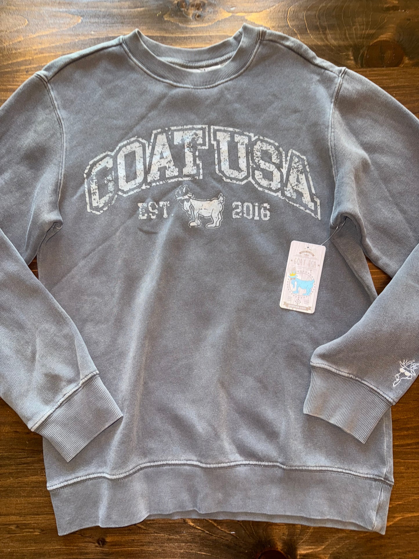 NWT GOAT USA (Small) Brand New Grey Crewneck Sweatshirt