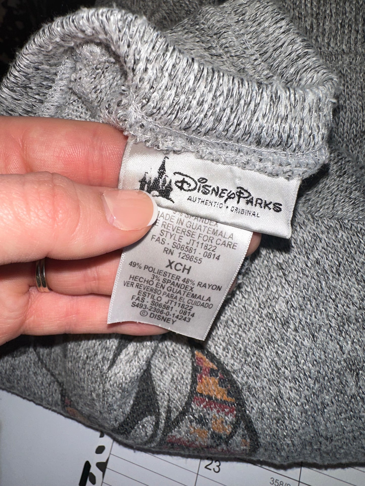 Disney Parks (XS) Mickey & Minnie Winter Grey Knit Crewneck