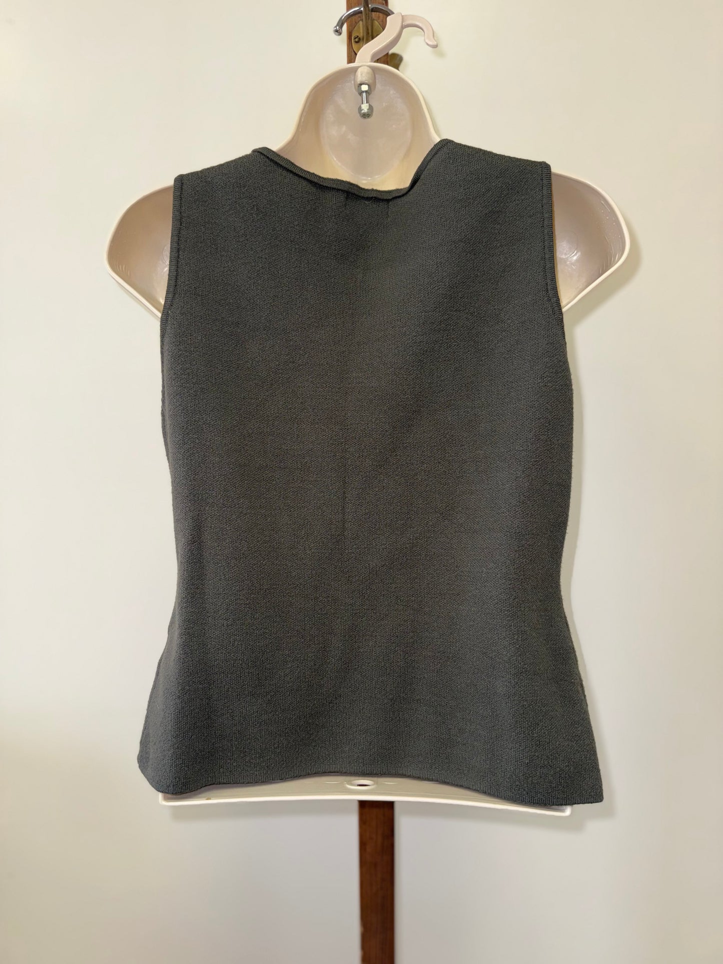 Song of Style By Aimee Song (M) Green Sleeveless Sweater Vest with Gold Buttons