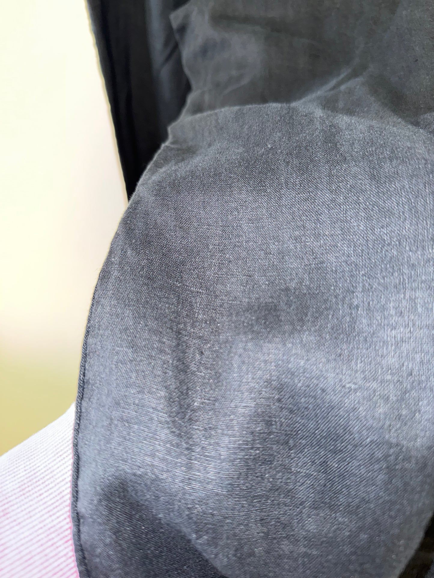 Athleta (10) Black Linen Joggers with Zipped Pockets
