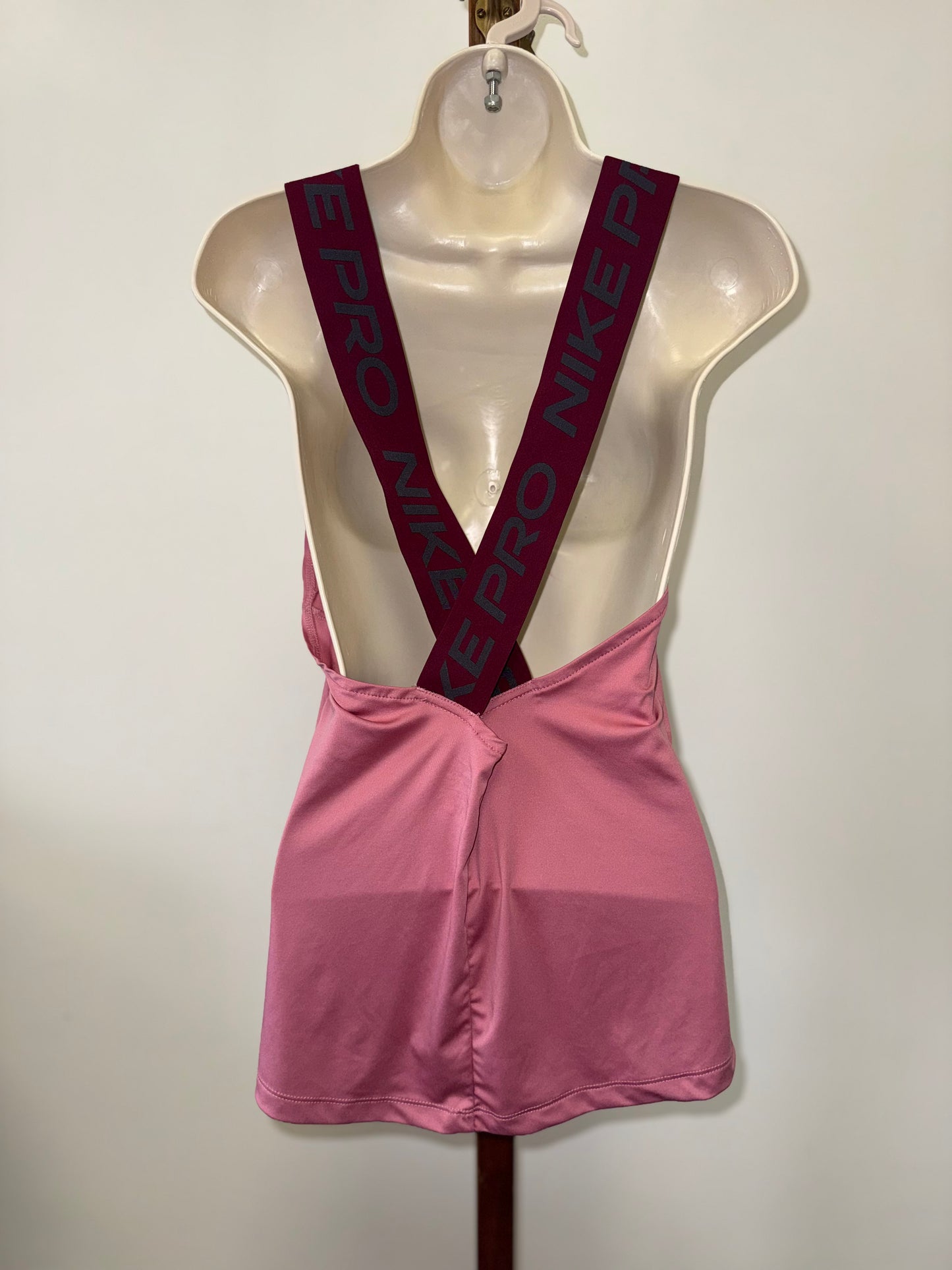 Nike Pro (Medium) Pink Dri Fit Tank Top with Thick Criss Cross Straps