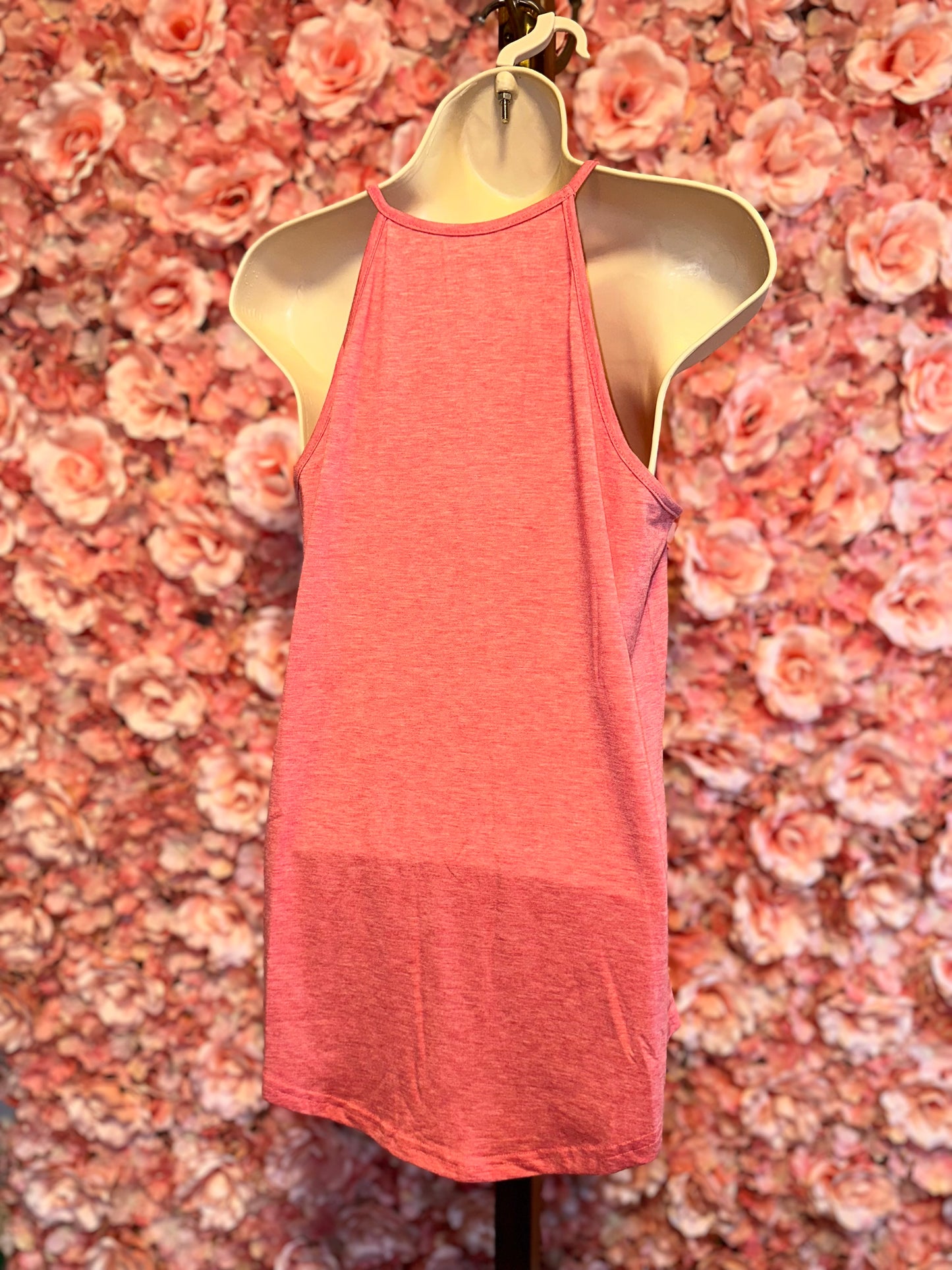 (Small) Brand New Pink Loose Fit Tank Top with Small Cutout