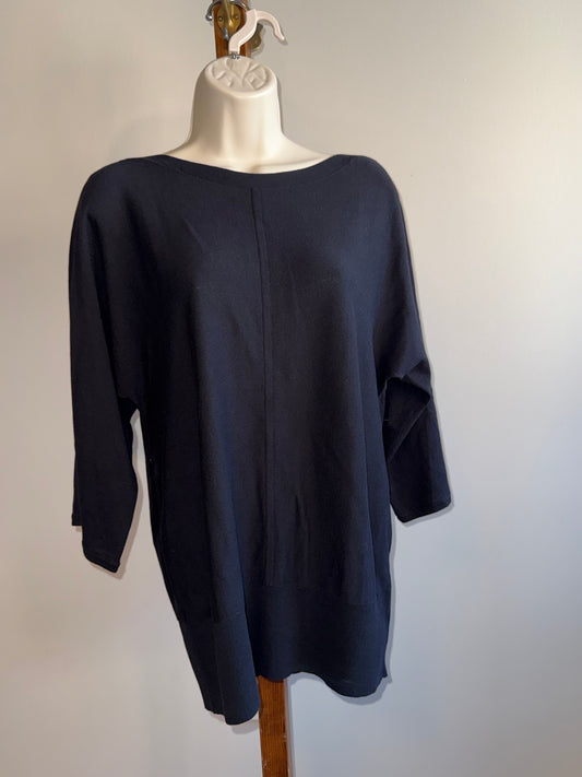 NWT Talbots (Medium) Brand New Black 3/4 Sleeve Knit Blouse