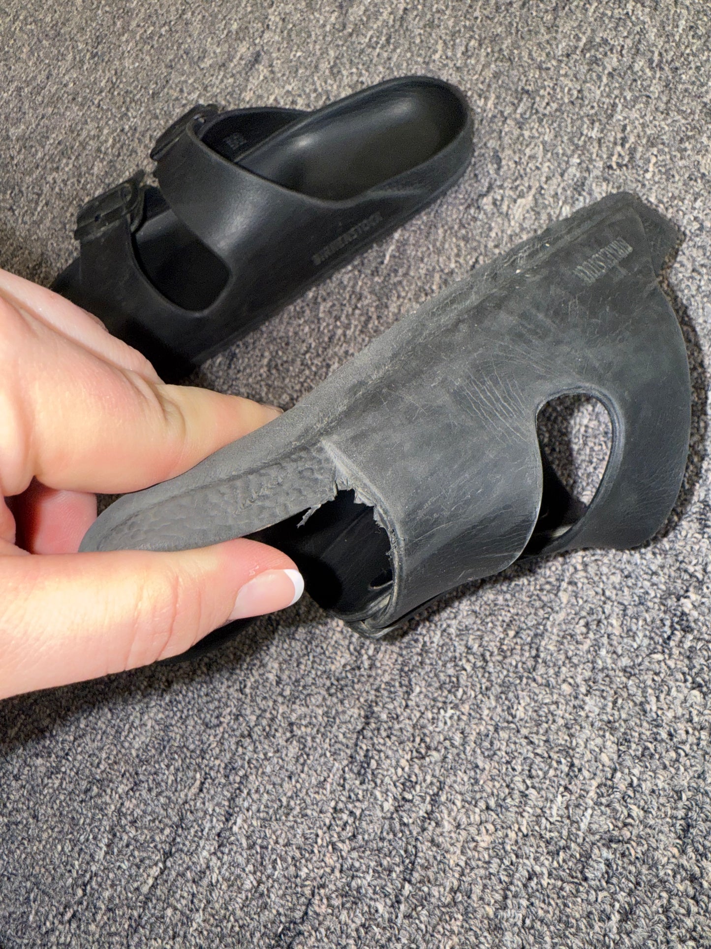 Birkenstock (39) Black Slip On Sandals