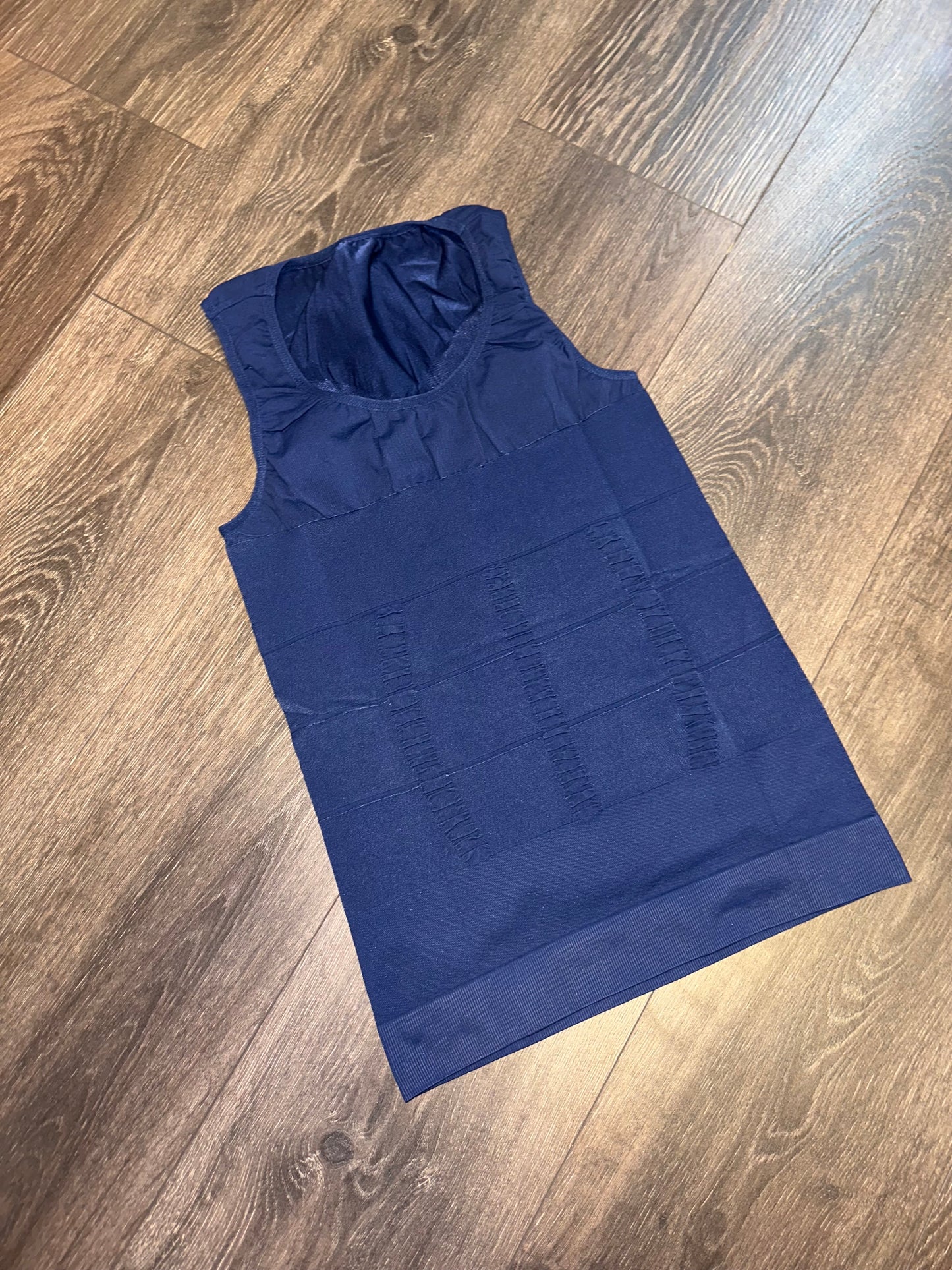 (Medium) Brand New Navy Blue Short Sleeve Shapewear Top