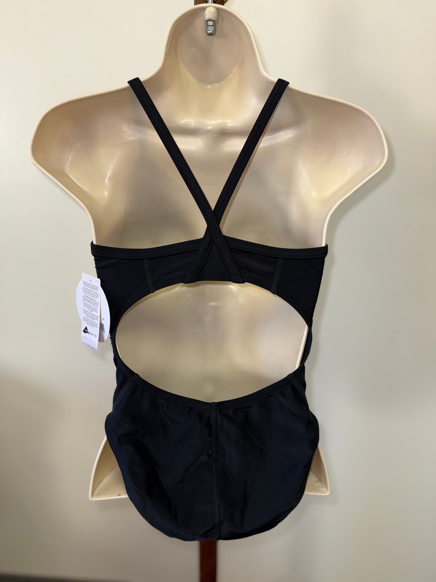 NWT Lycra (32) Brand New Black One Piece Swimsuit