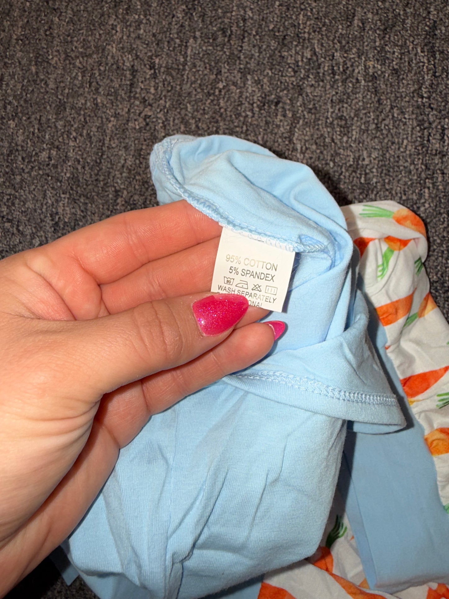 (3-6 OR 9-12 Months) Brand New 'My First Easter' Bunny Ear Onesie & Carrot Pants