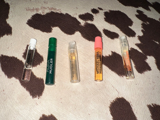 5 Perfume Testers (MK/Clinique Happy/Ralph Lauren/Dolce & Gabbana/Aura Mugler)