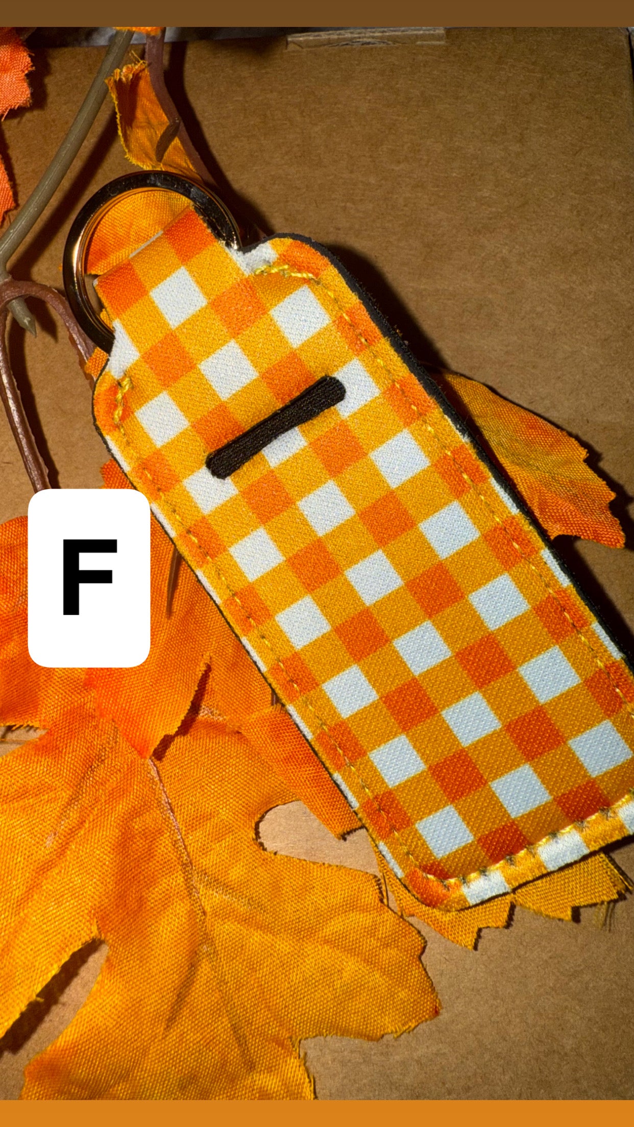 1 Fall Themed Chapstick Holder Keychain