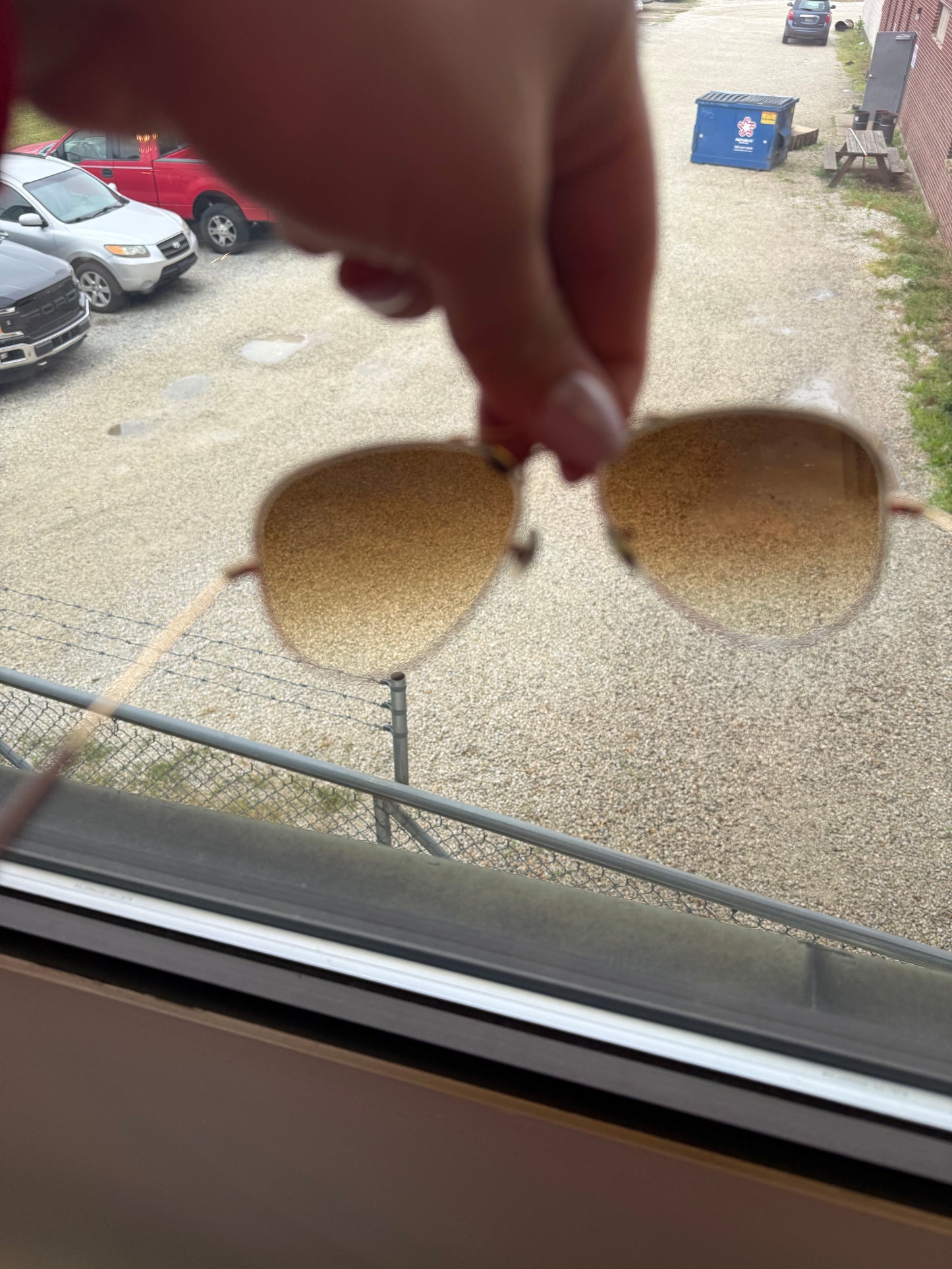 Ray-Ban Gold/Brown Aviator Gradient Sunglasses