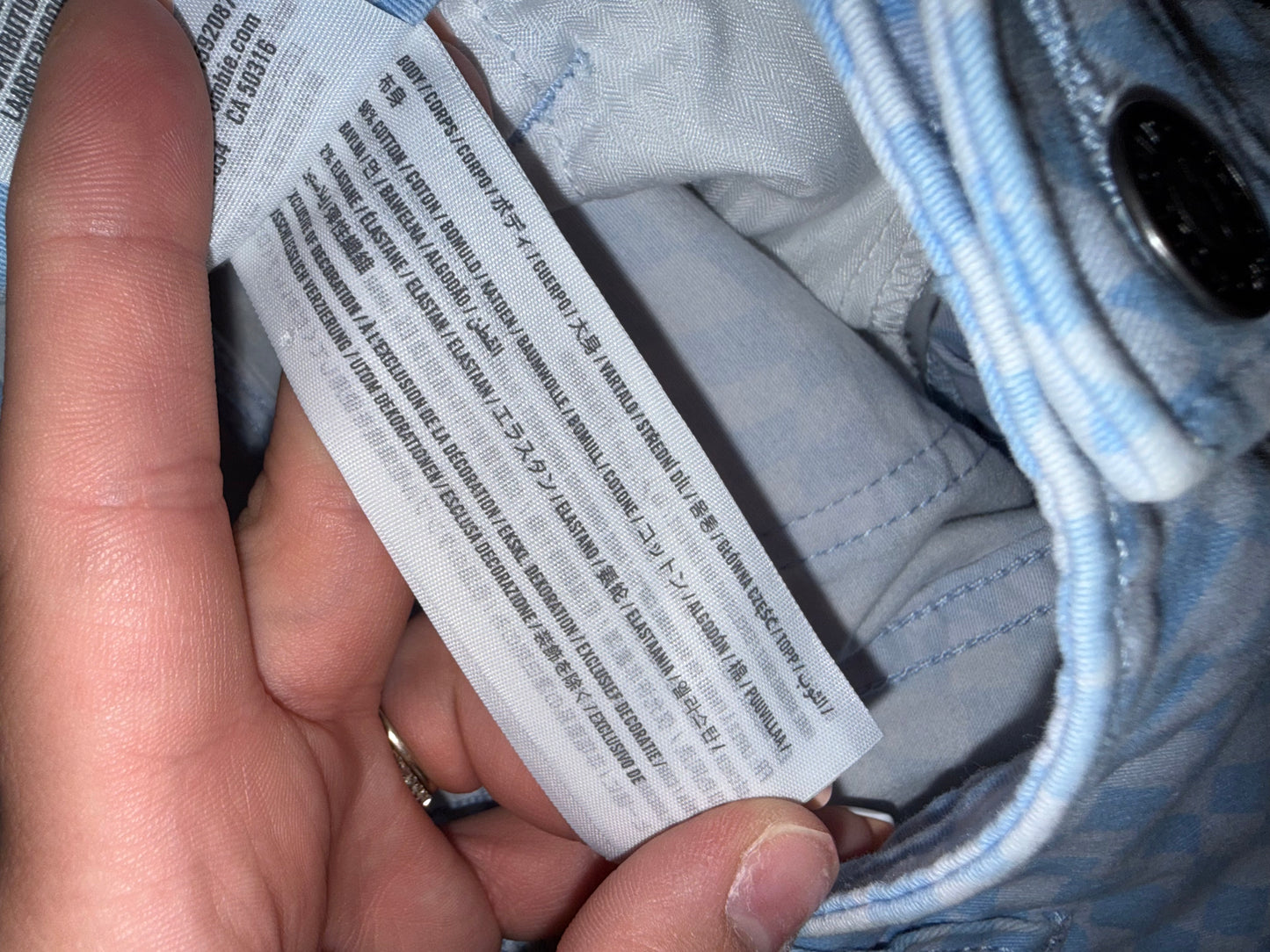 Hollister (0) High Rise Utility Dad Denim Checkered Pattern Jeans