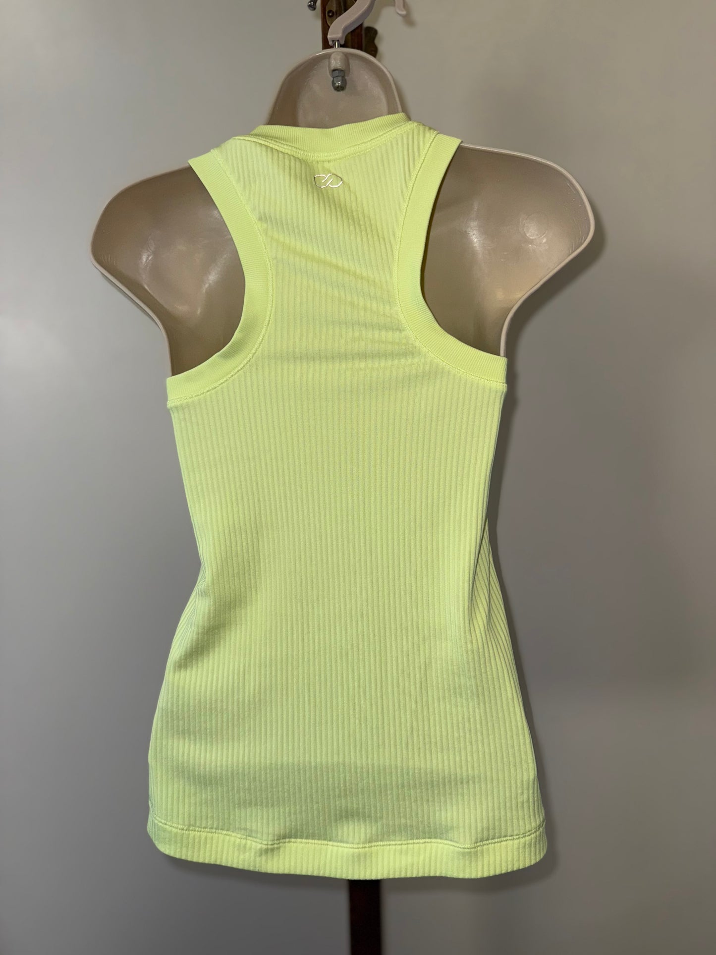 Calia By Carrie Underwood (XS) Yellow Ribbed Activewear Tank Top