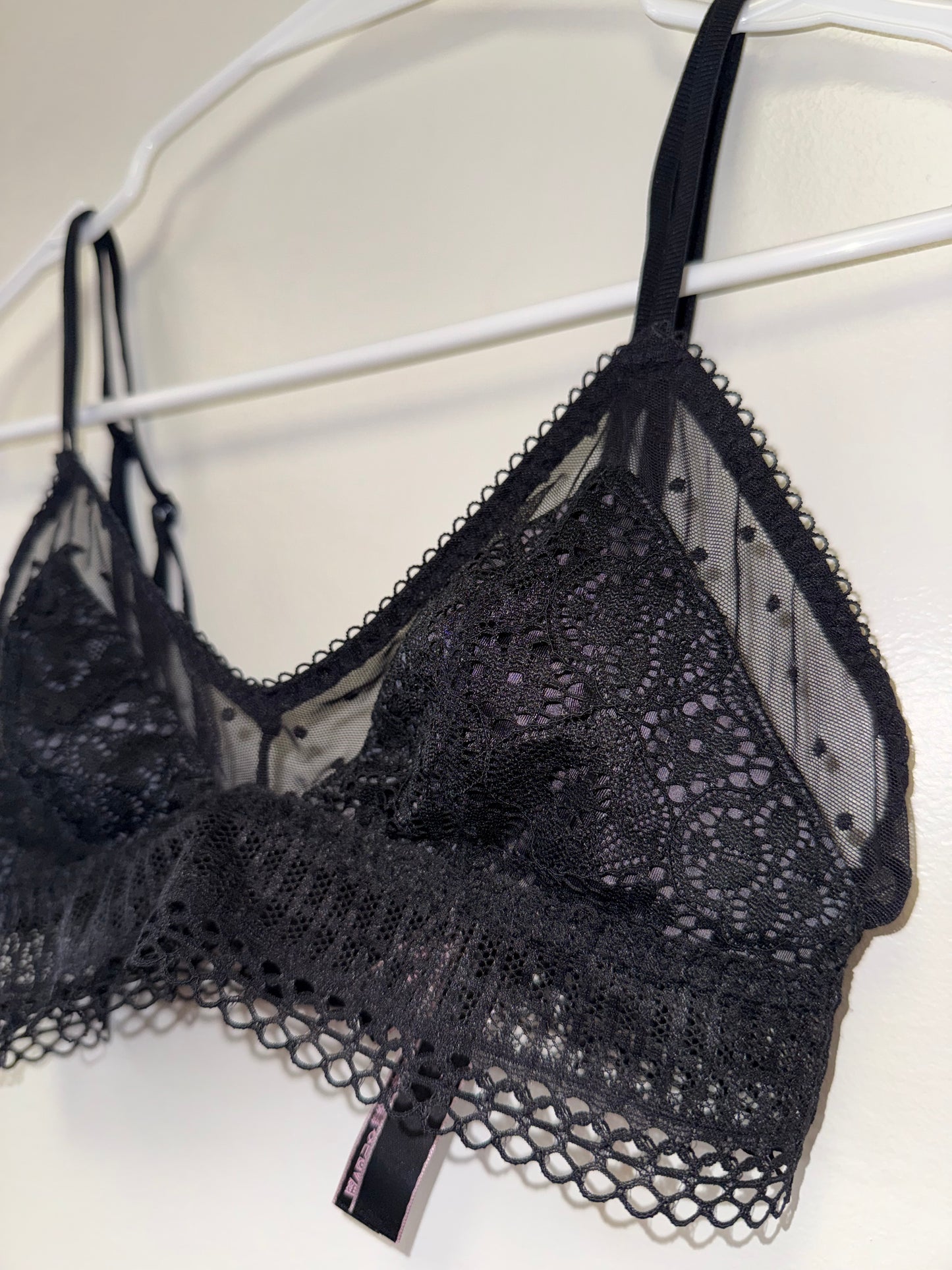 Victoria's Secret (XS) Black Lace/Sheer Bralette