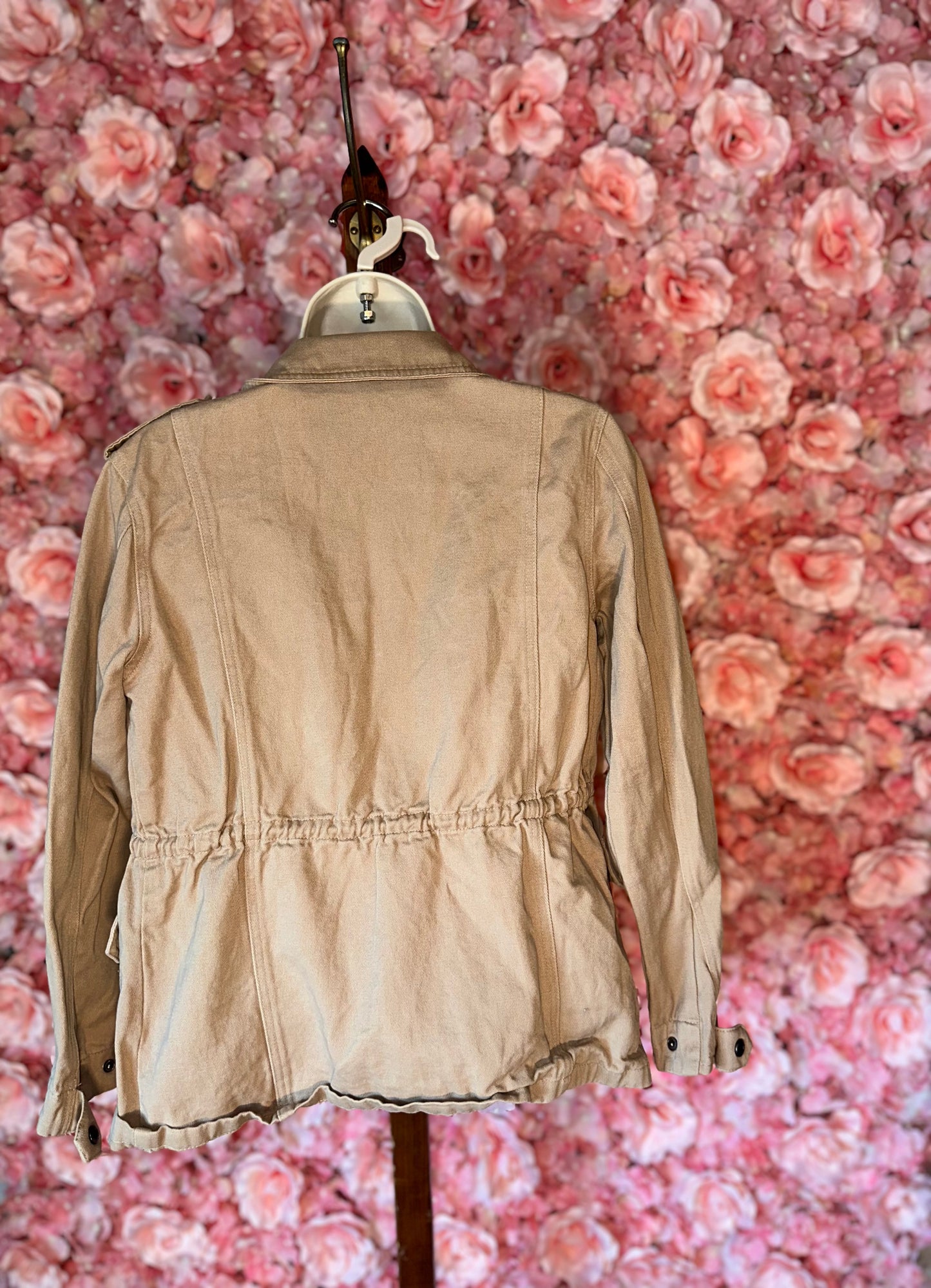 Tan Zip Up///Button Up Jacket (Small)