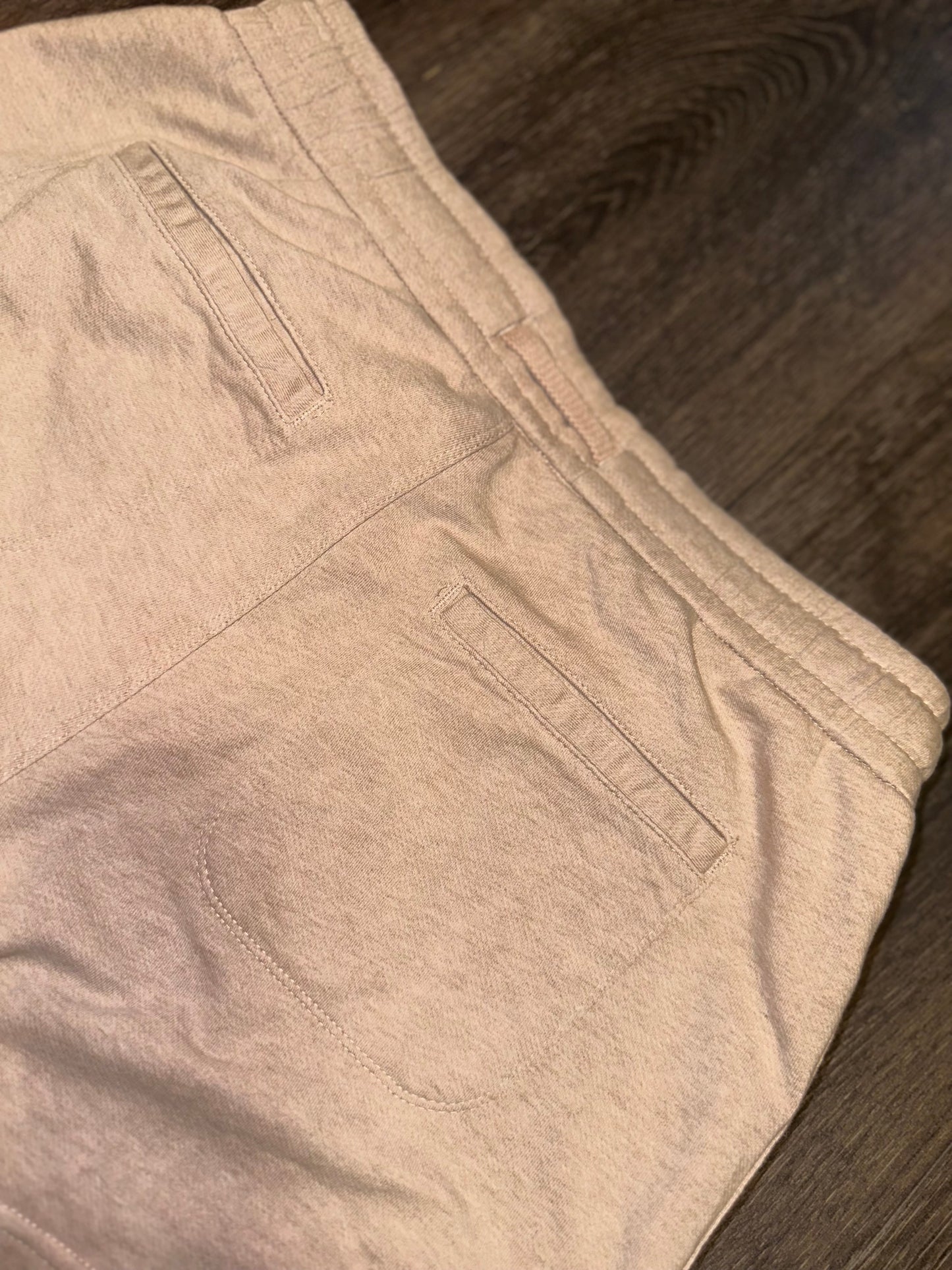 Athleta (2) Light Pink Farallon Heathered Sweat Shorts