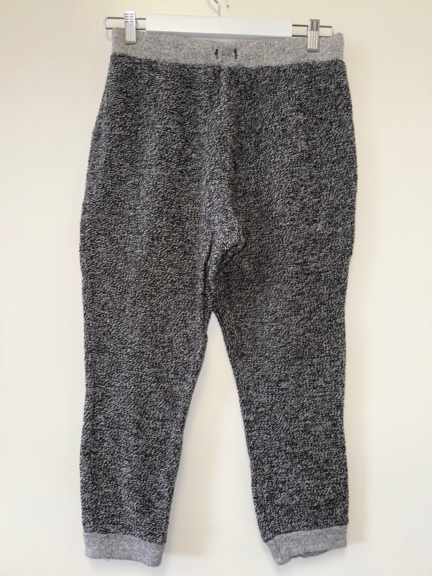 Free People (Small) Black//Grey Knit Baggy Cropped Jogger Pants