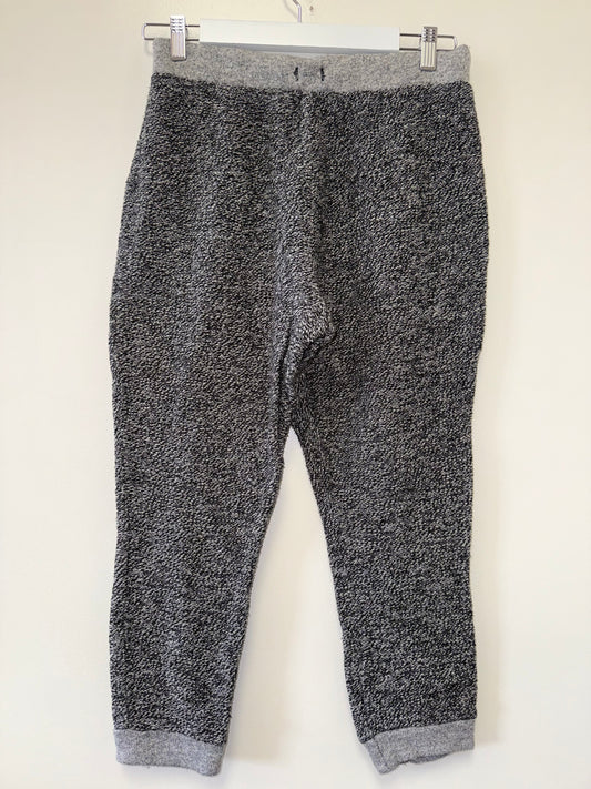 Free People (Small) Black//Grey Knit Baggy Cropped Jogger Pants
