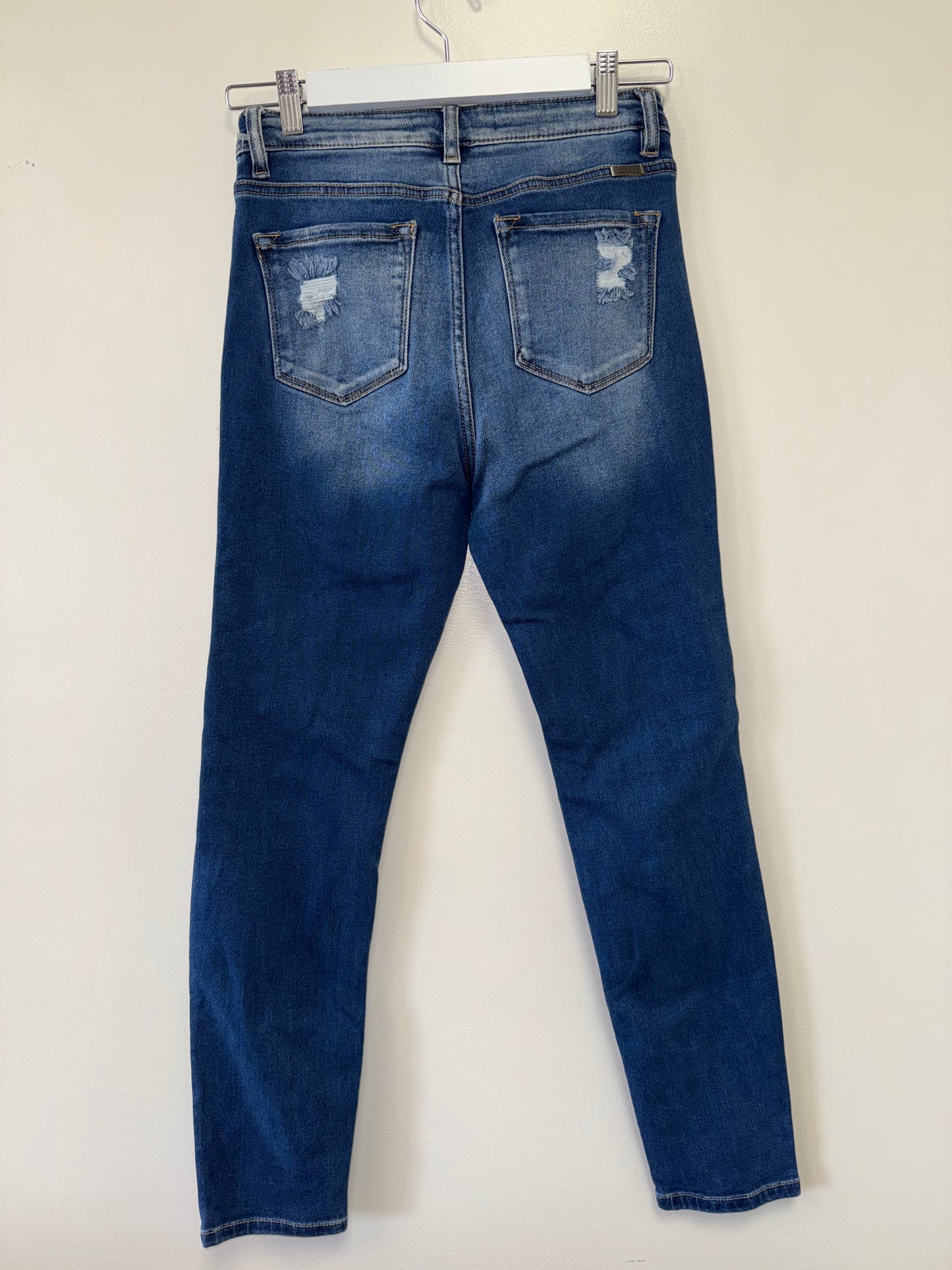 KanCan (28) Dark Blue Distressed Denim High Rise Skinny Jeans