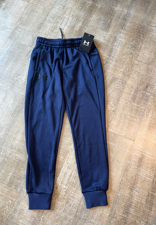 NWT Under Armour (Youth Small) Brand New Navy Blue Jogger Sweatpants