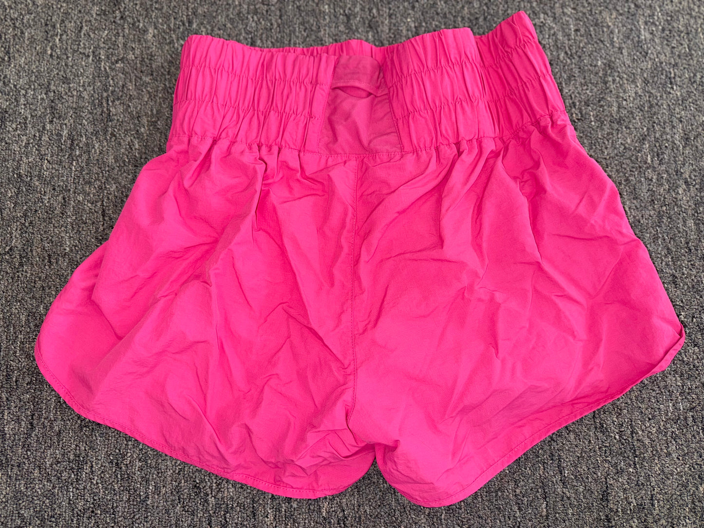 Zenana (XL) Hot Pink Windbreaker Shorts with Smocked Waist