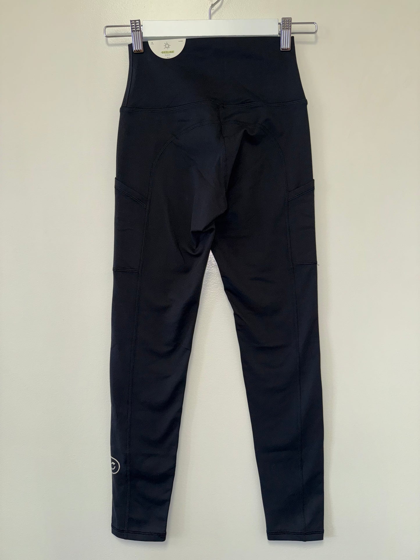 NWT Aerie (Small) Brand New Black High Rise Hugger Leggings with Pockets