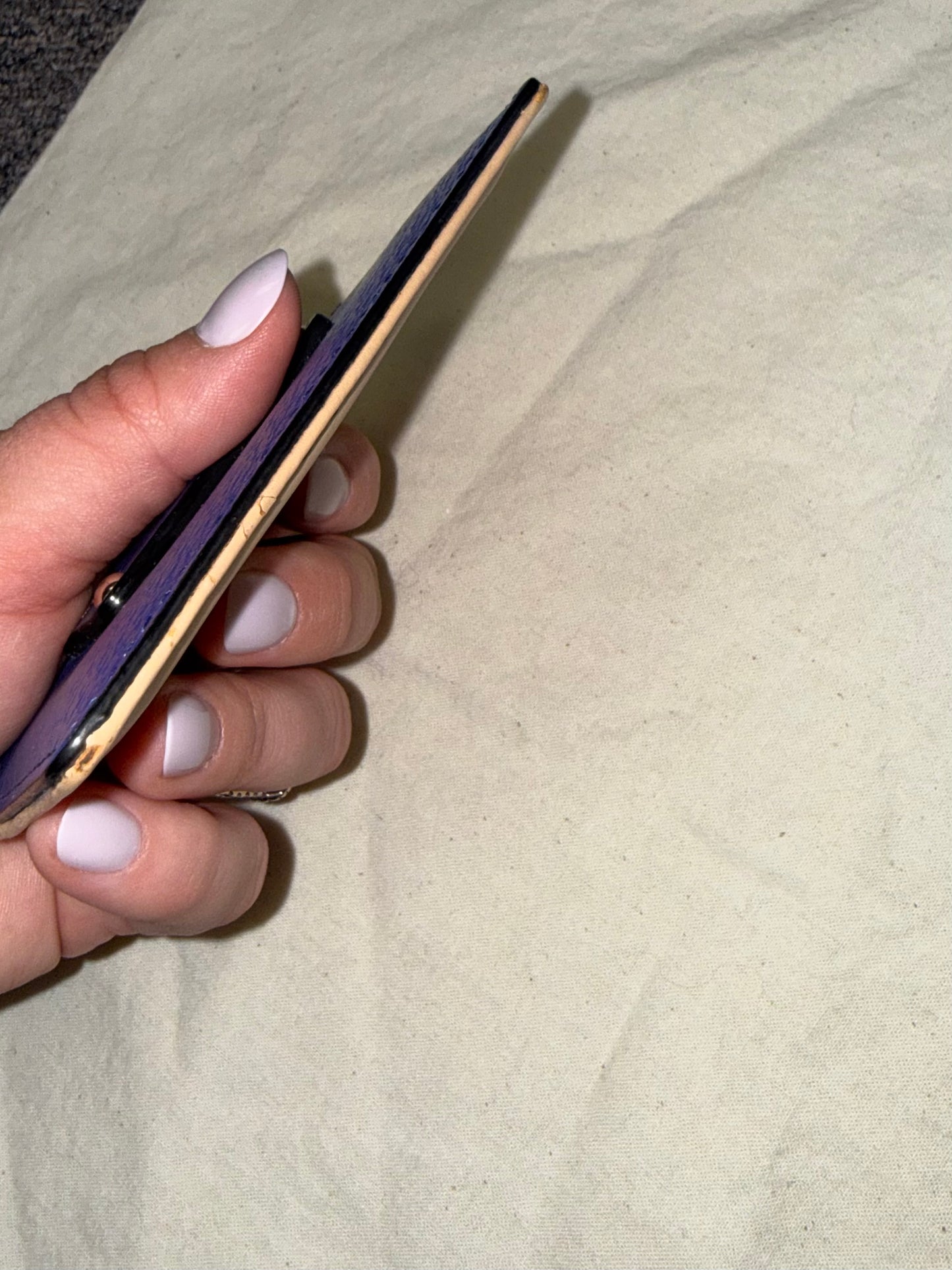 Kate Spade Blue and Tan Card Slot Holder