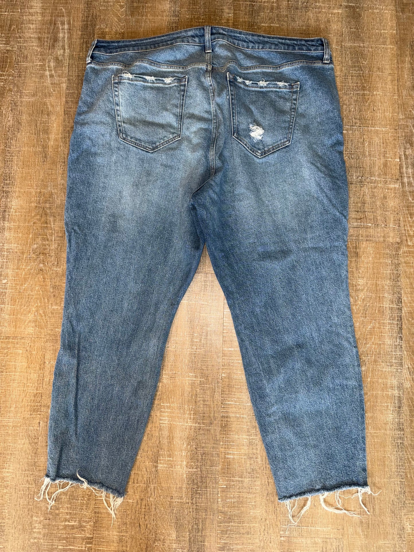 Torrid (22) Distressed Denim High Rise Straight Leg Jeans