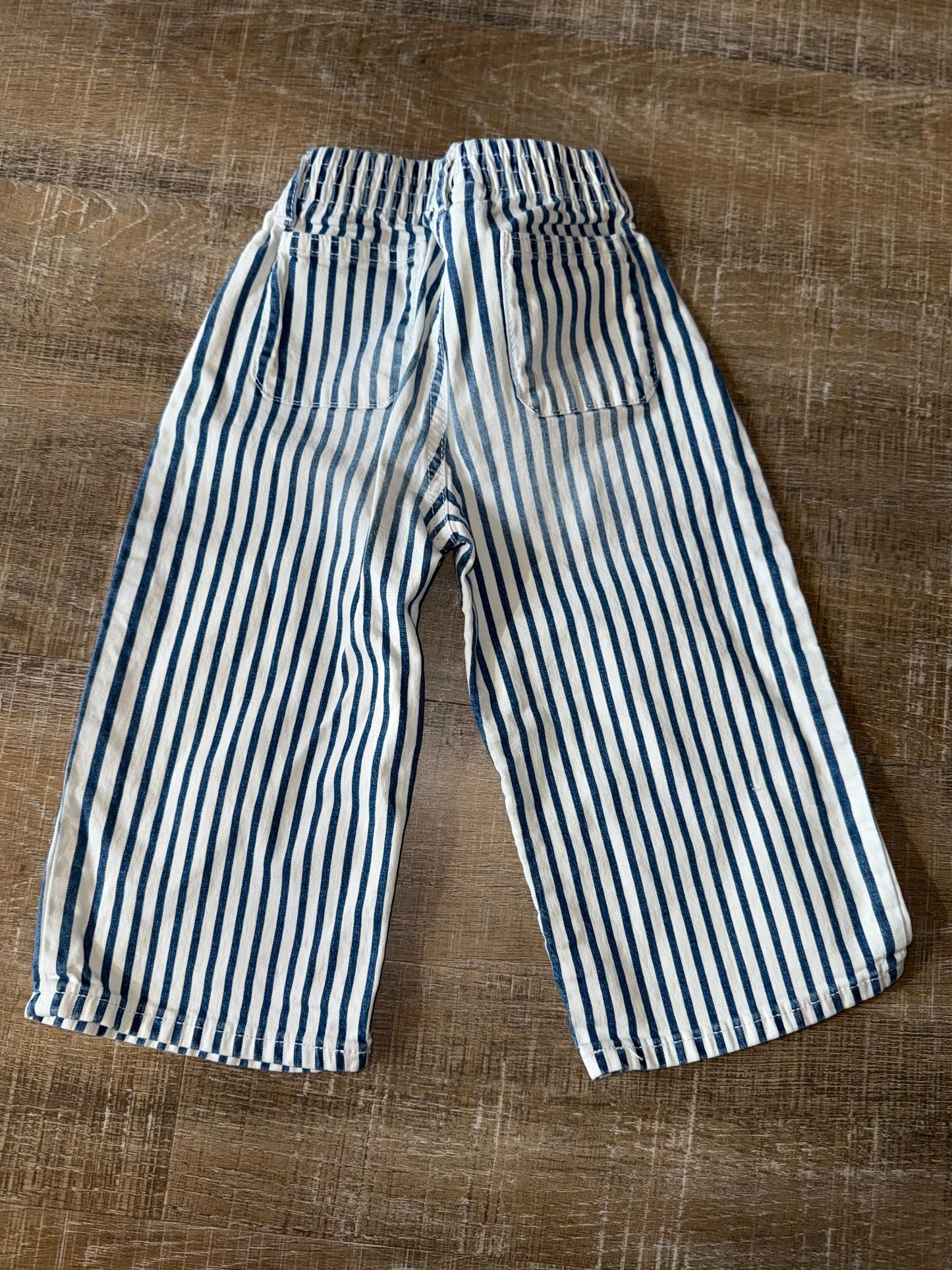Gymboree (18-24 Months) Striped Denim Blue Jeans