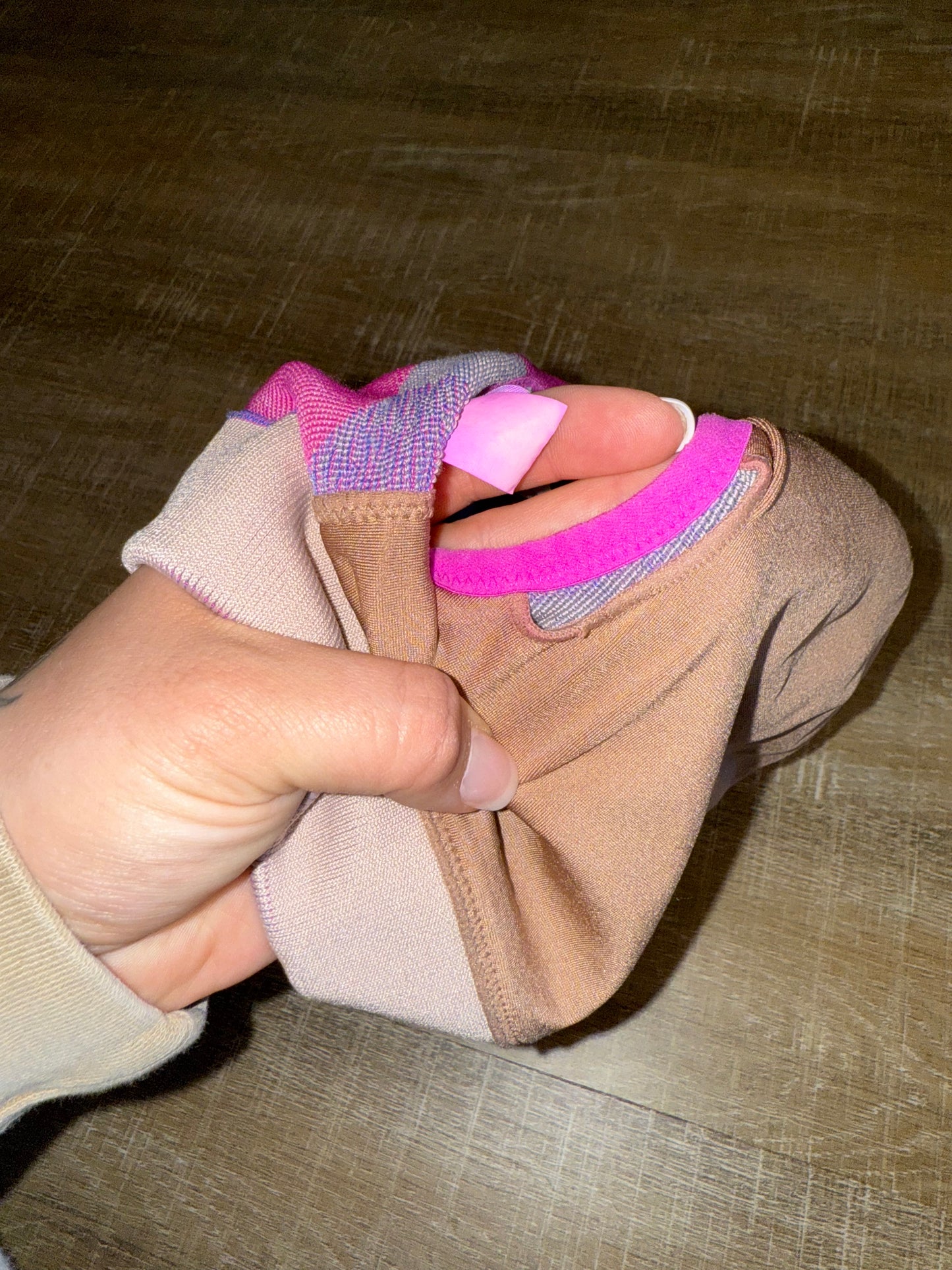 Nike (XS) Pink//Purple Colorblock Dri-Fit Sports Bra