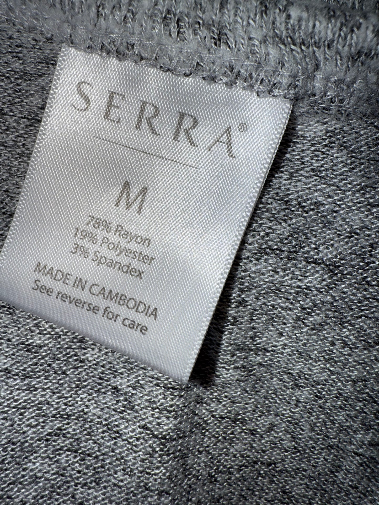 Serra (Medium) Grey V-Neck 3/4 Button Up Sleeveless Romper