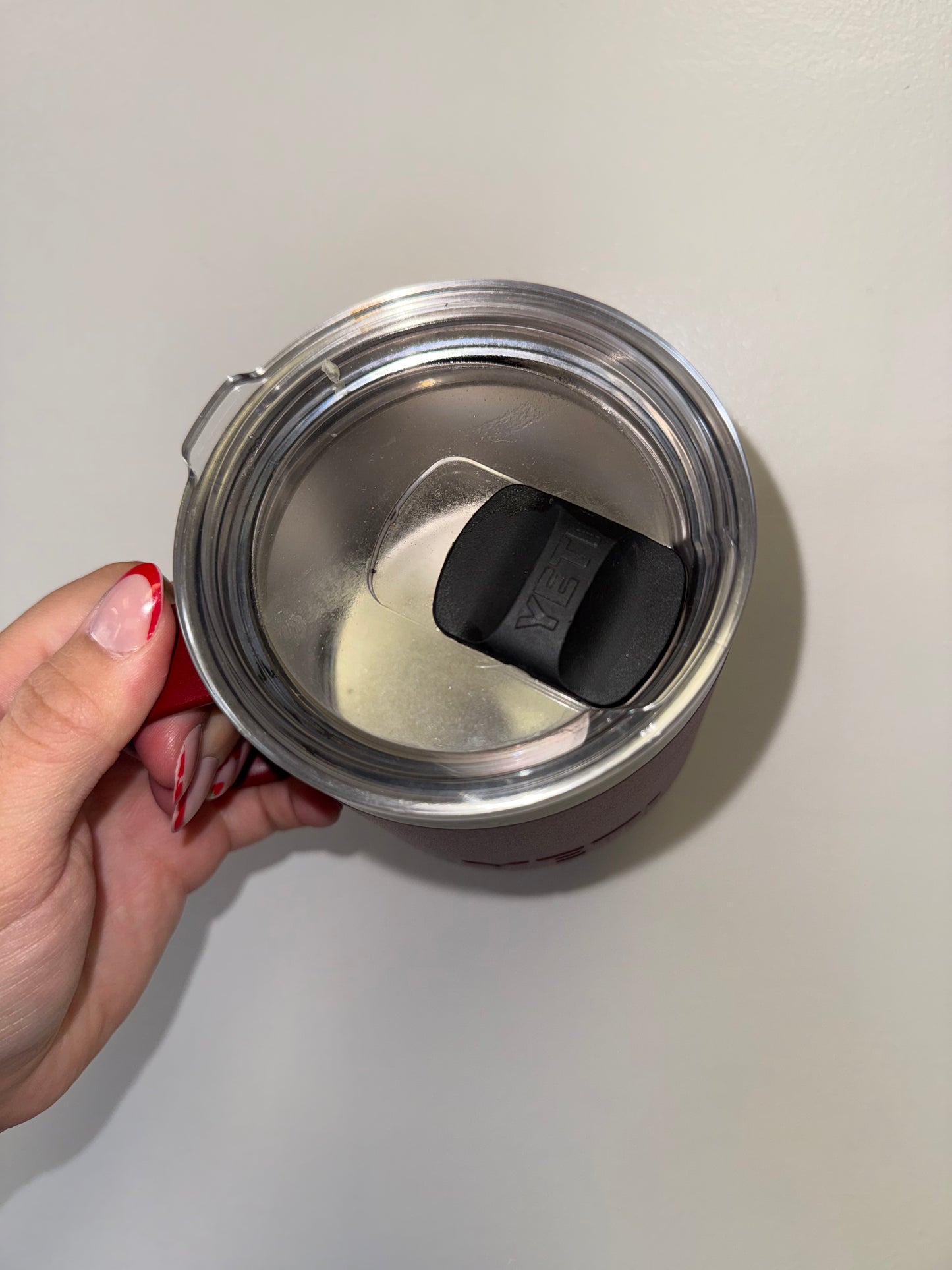 Yeti Red Stainless-Trim Insulated Mug