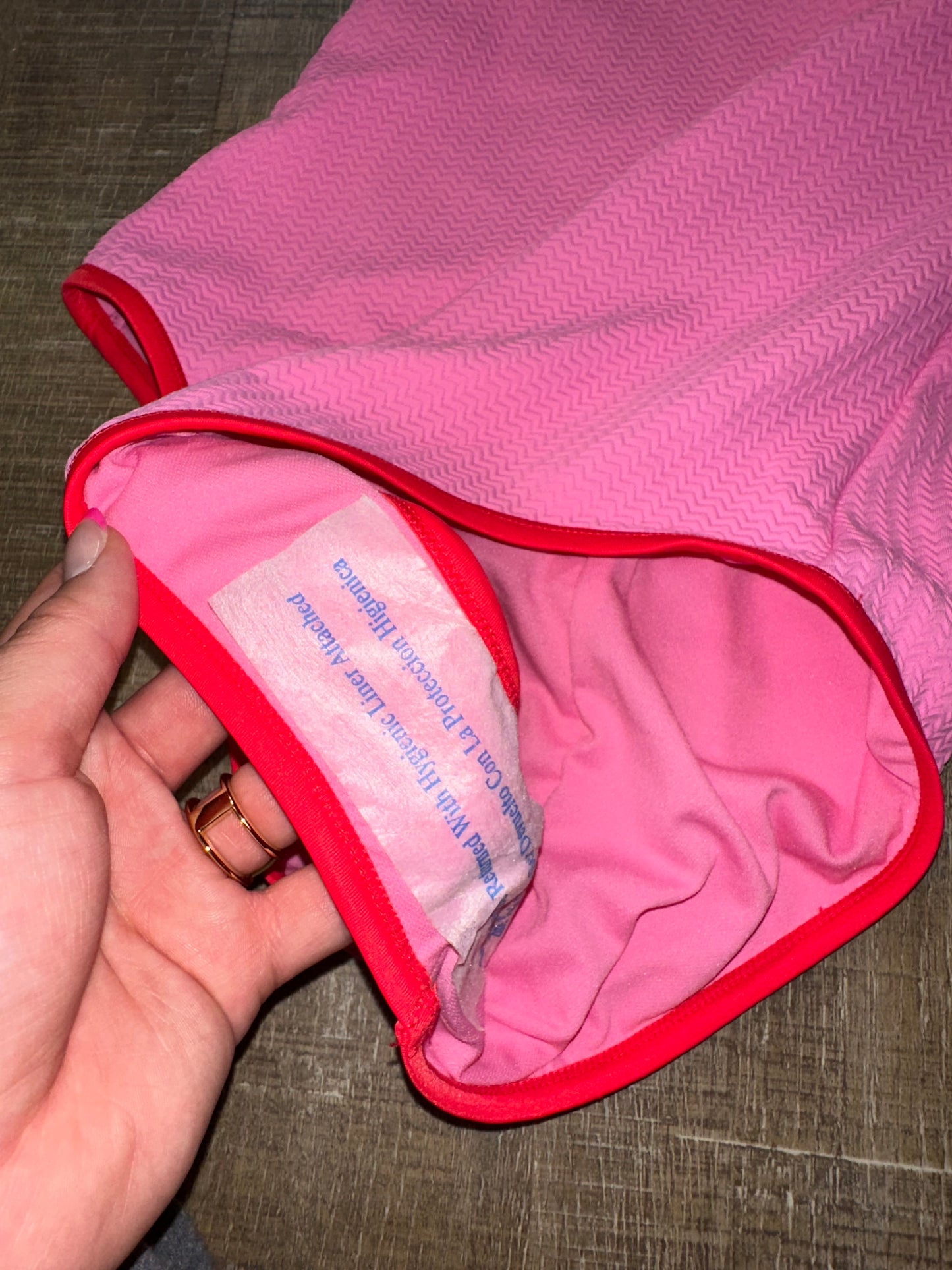 Wild Fable (Small) Brand New Hot Pink Textured One Piece Swimsuit with Low Neck