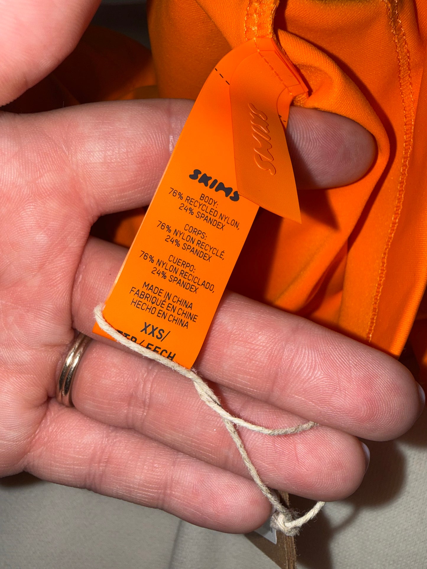 NWT SKIMS (XXS) Brand New Orange Recycled Swim Cropped Shirt
